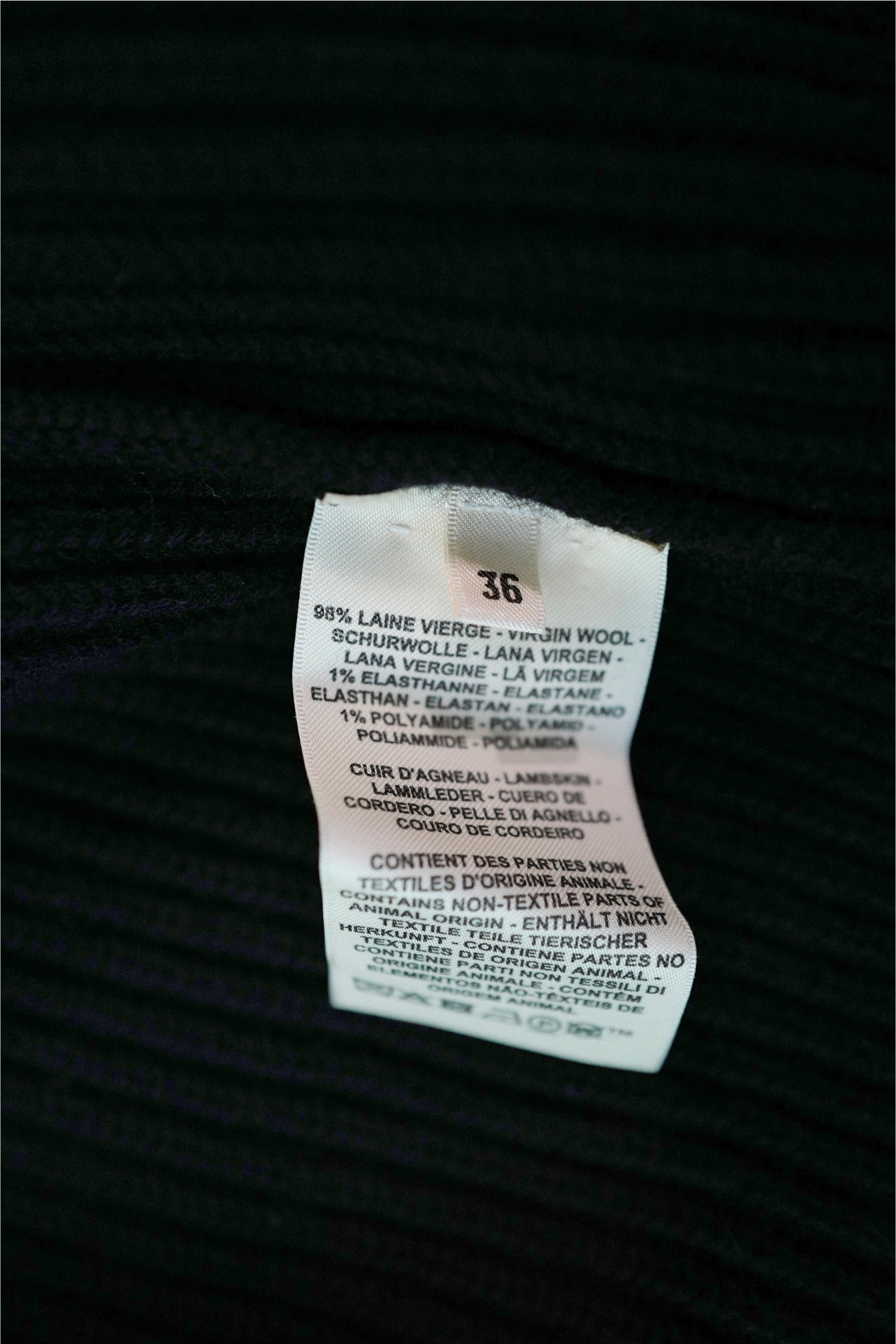 NEW Hermès Blouson Cardigan H Pockets Black Size 36 Wool Jacket