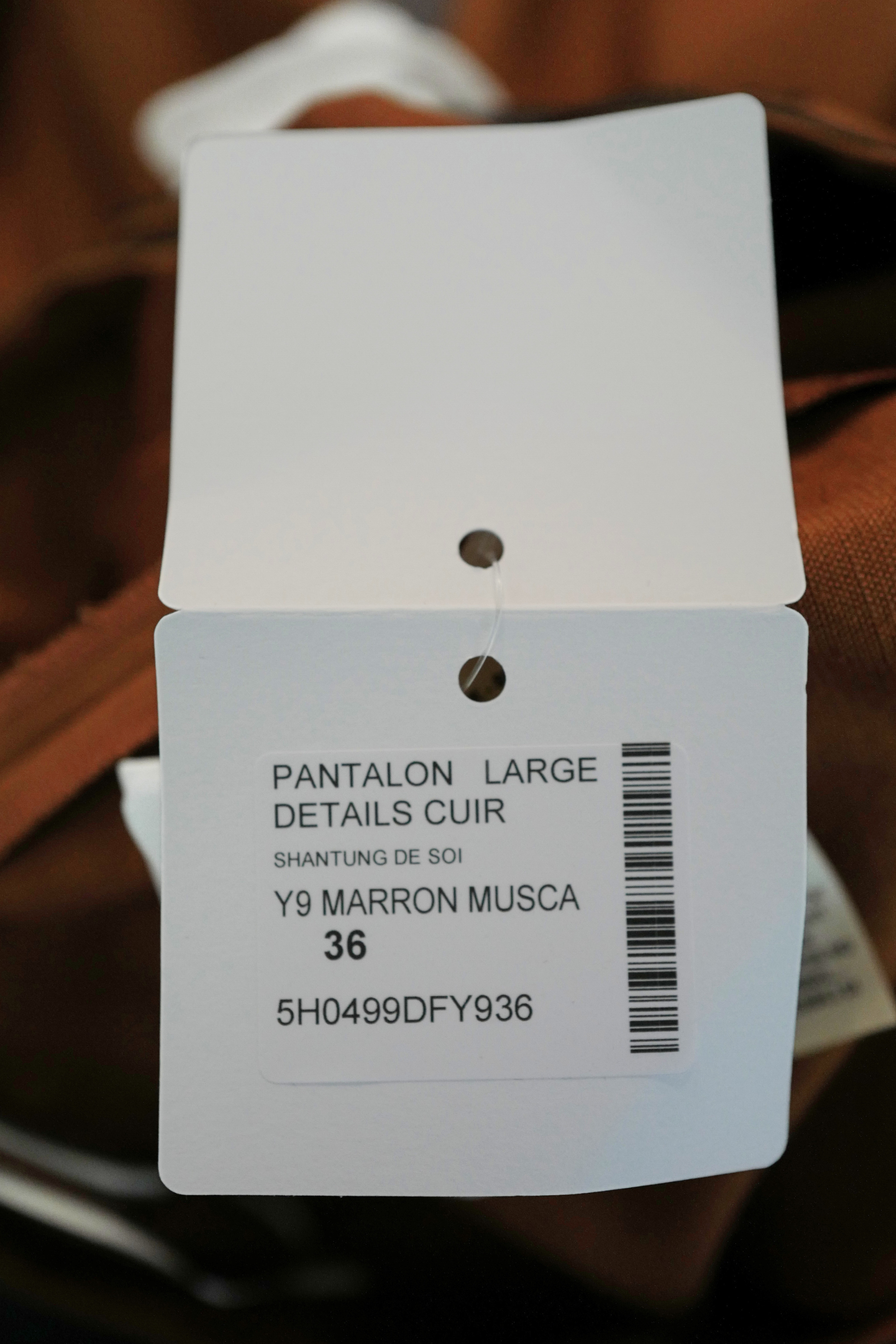 NEW Hermès Women’s Trousers in Marron Muscade Cotton Size 36