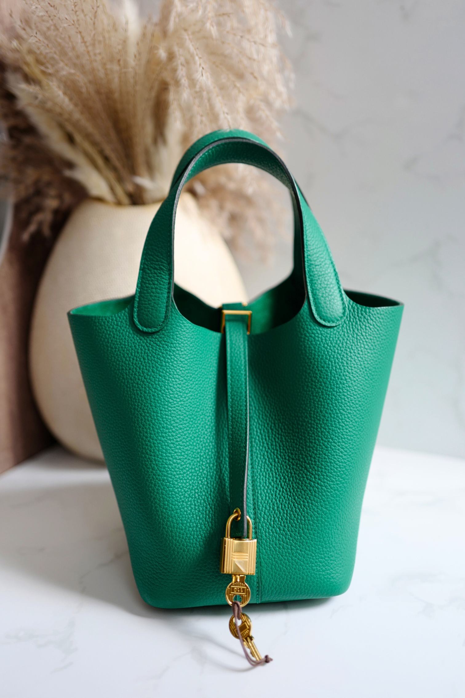 Hermes Picotin 18 Vert Jade with Gold Hardware U Stamp