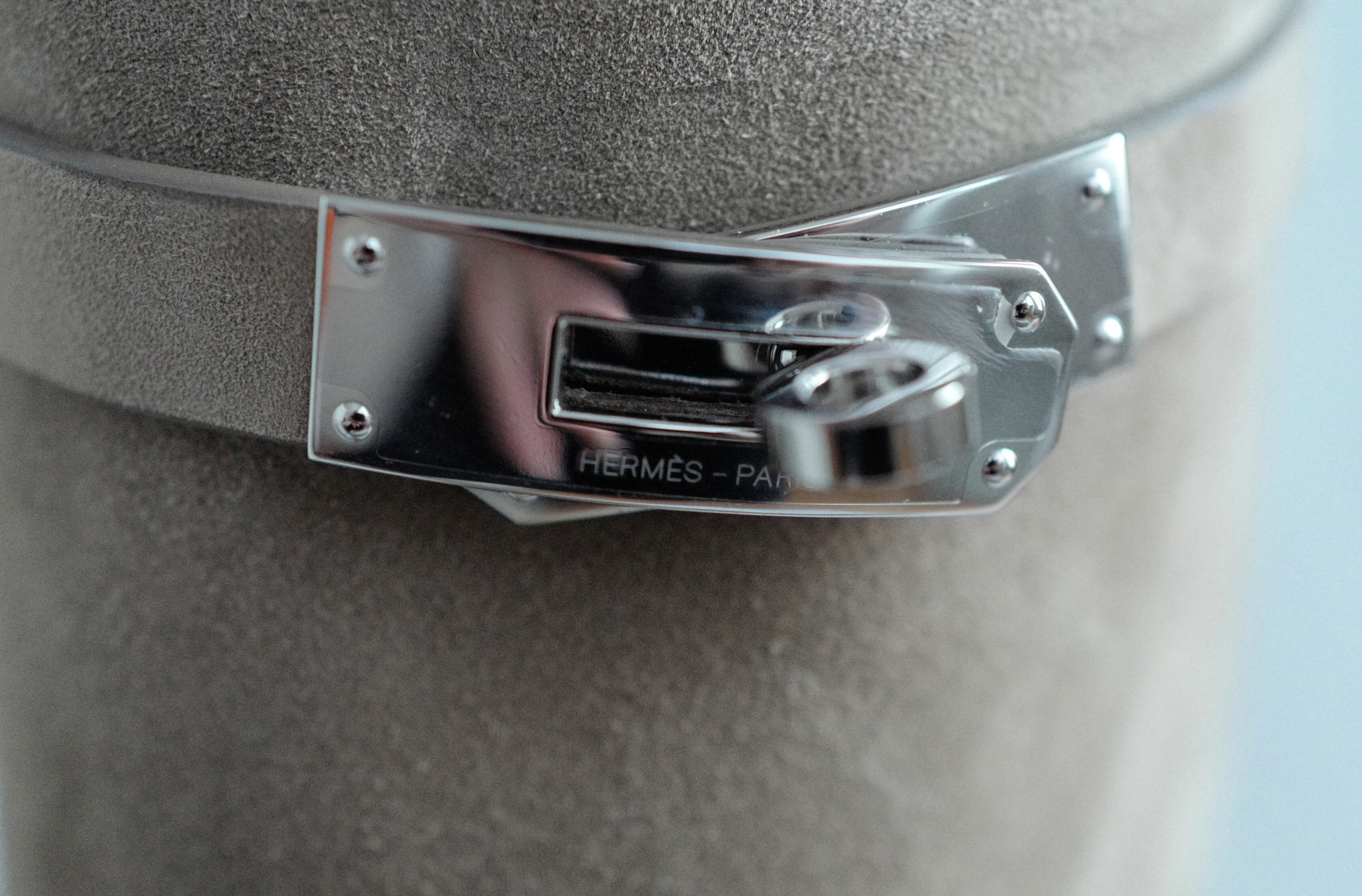 Hermès Jumping Supple Suede Goatskin Boots Étoupe with Palladium Hardware Size 38