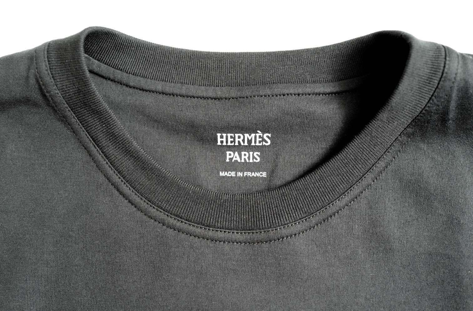 New Hermès Women’s Printed Straight T-Shirt Bleu Noir Size 36