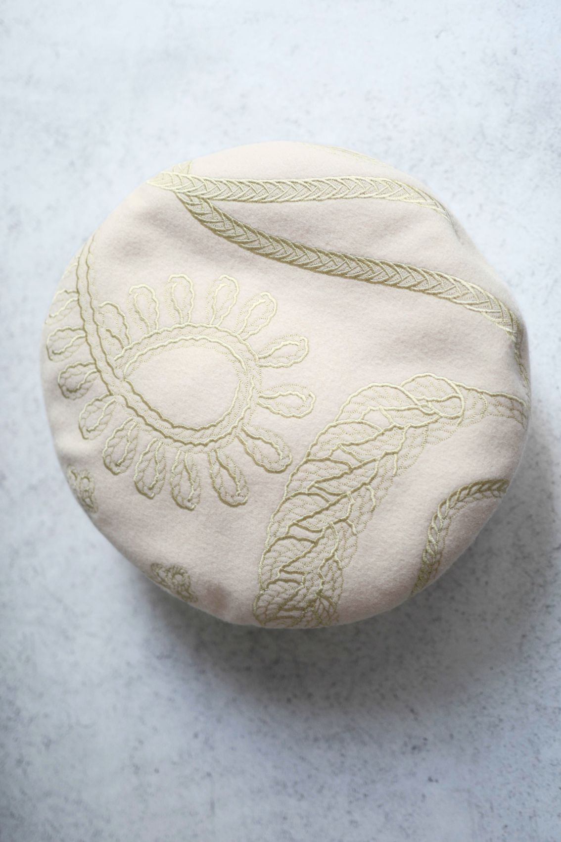 Hermes Saint-Honore en Finesse Beret in Blanc Cassé Size 56 Hat