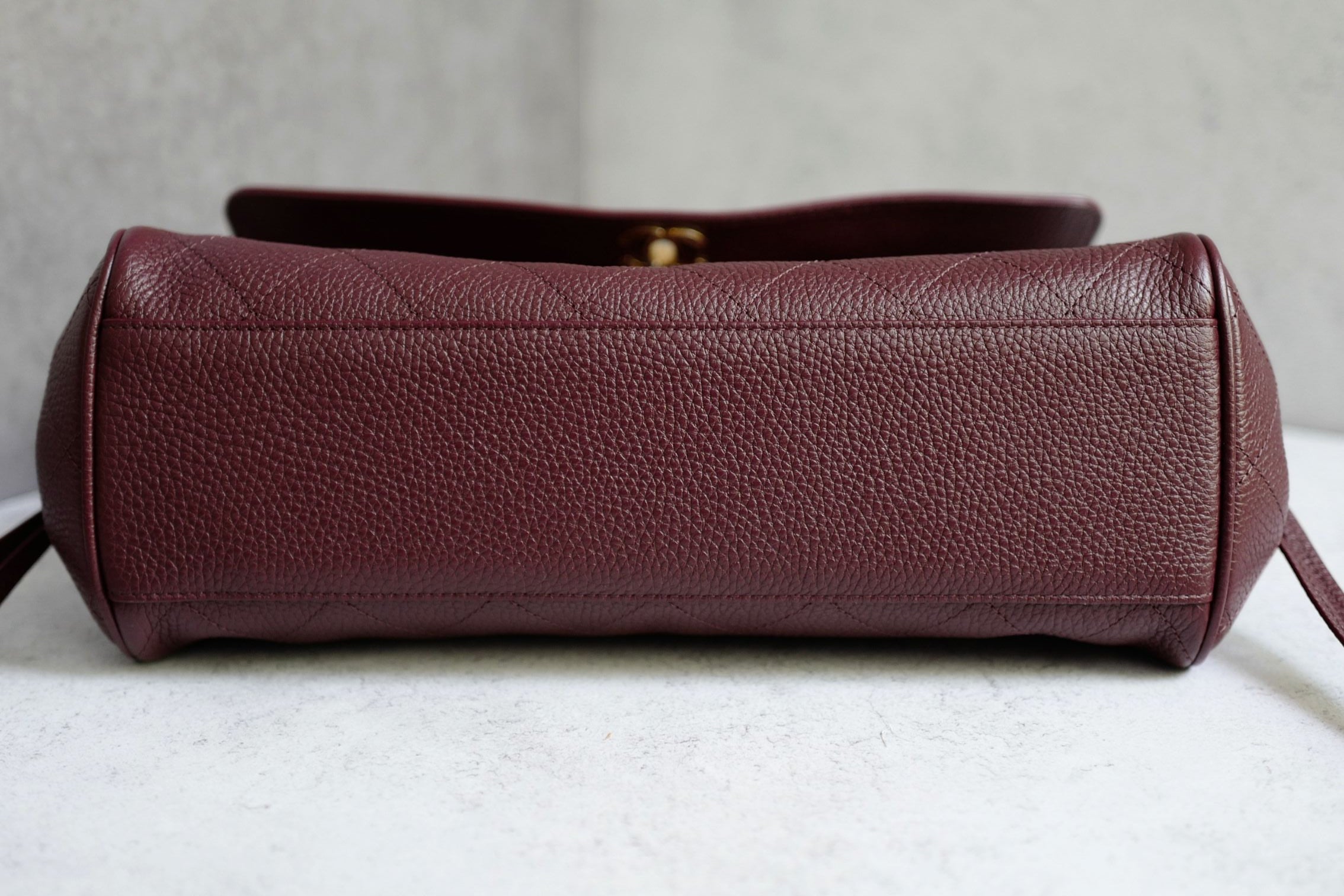 Chanel 26s Small Shopping Bag Matthieu Blazy Dark Burgundy Calfskin GHW