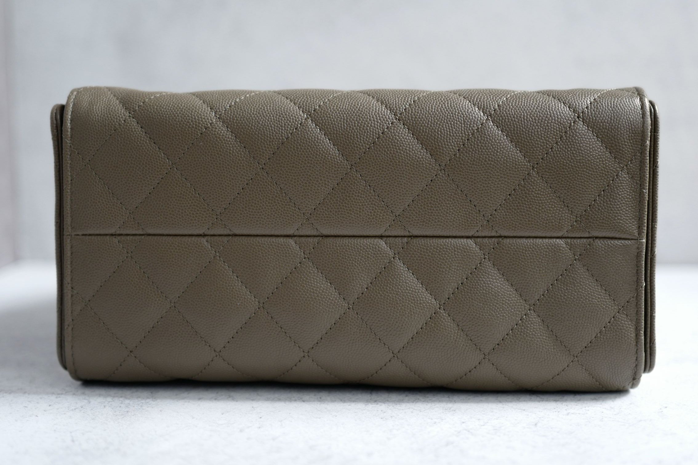 Chanel 26s Small Hobo Dark Khaki Grained Calfskin Gold Hardware