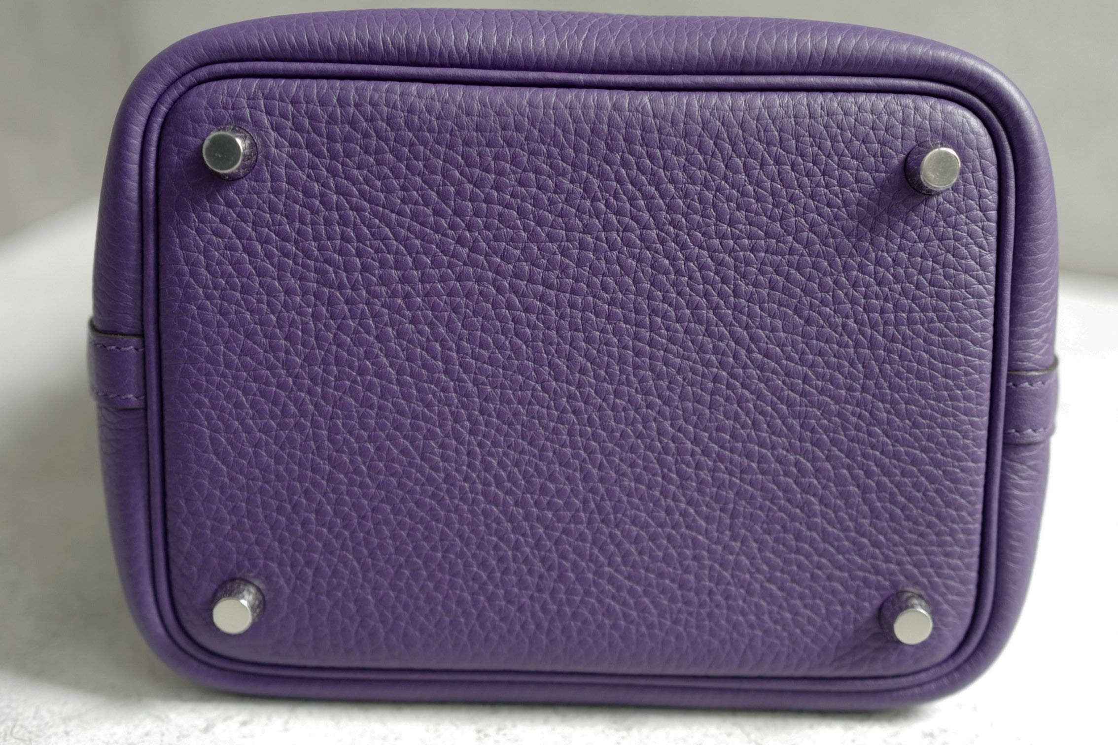 BNIB Hermes Picotin 18 Purple Clemence Leather Palladium Hardware G Stamp