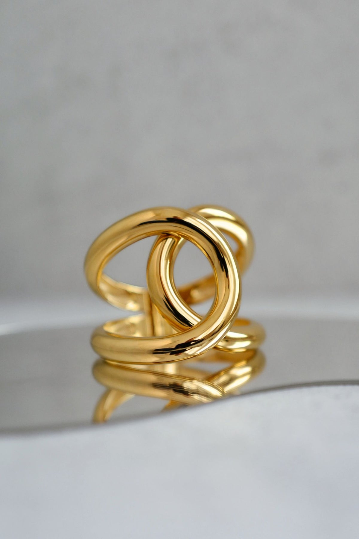 NEW Chanel 26K Cuff Bracelet Metal Gold Interlocking CC Logo