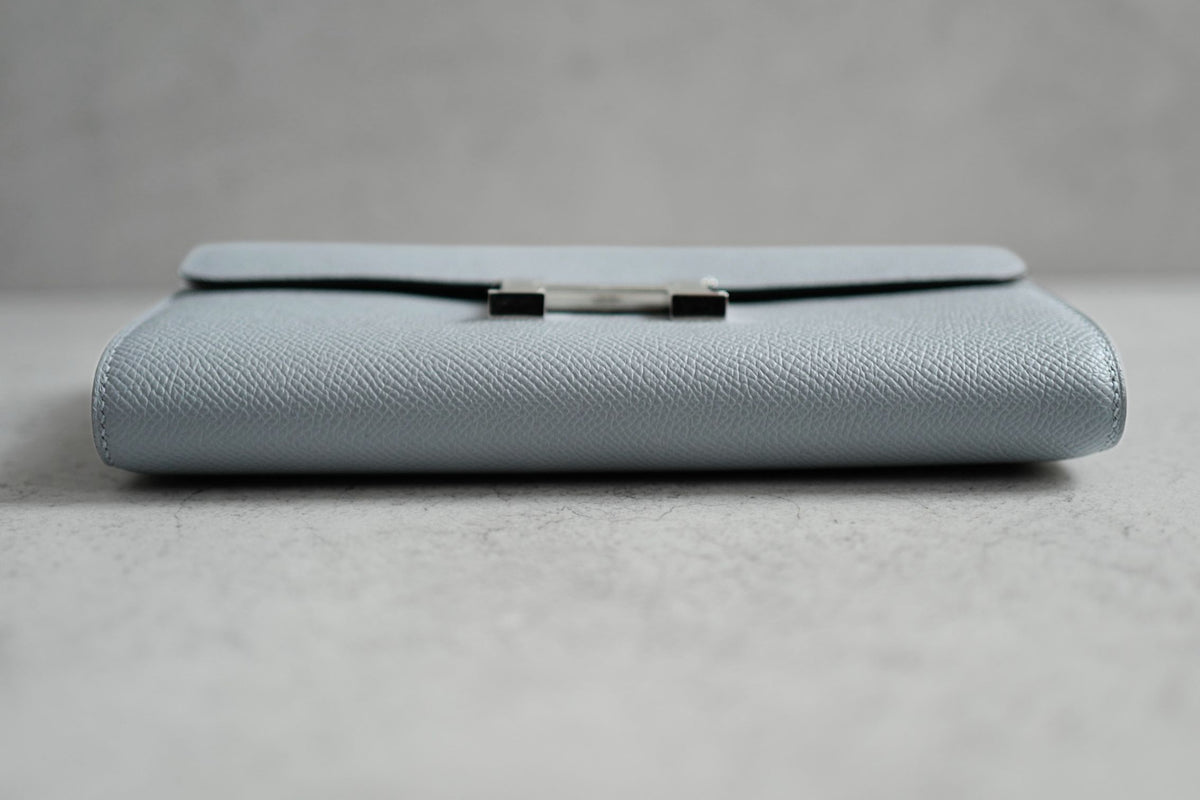BNIB Hermes Constance To Go Wallet Gris Pantin Epsom Calfskin Palladium Hardware