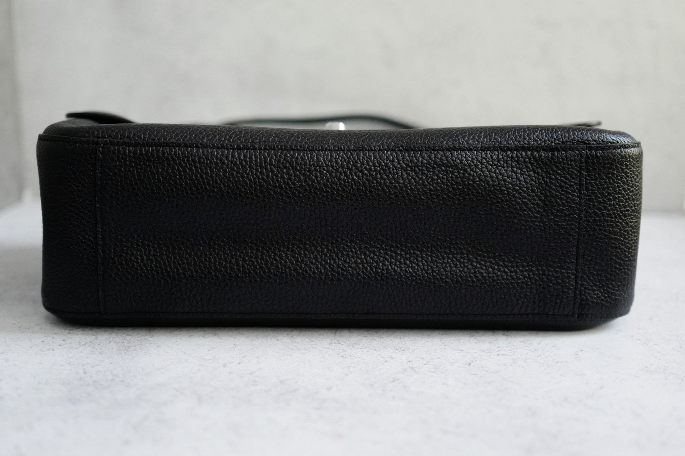 Chanel 26s Maxi Flapbag Black Grained Calfskin & Silver Metal "Matthieu Blazy