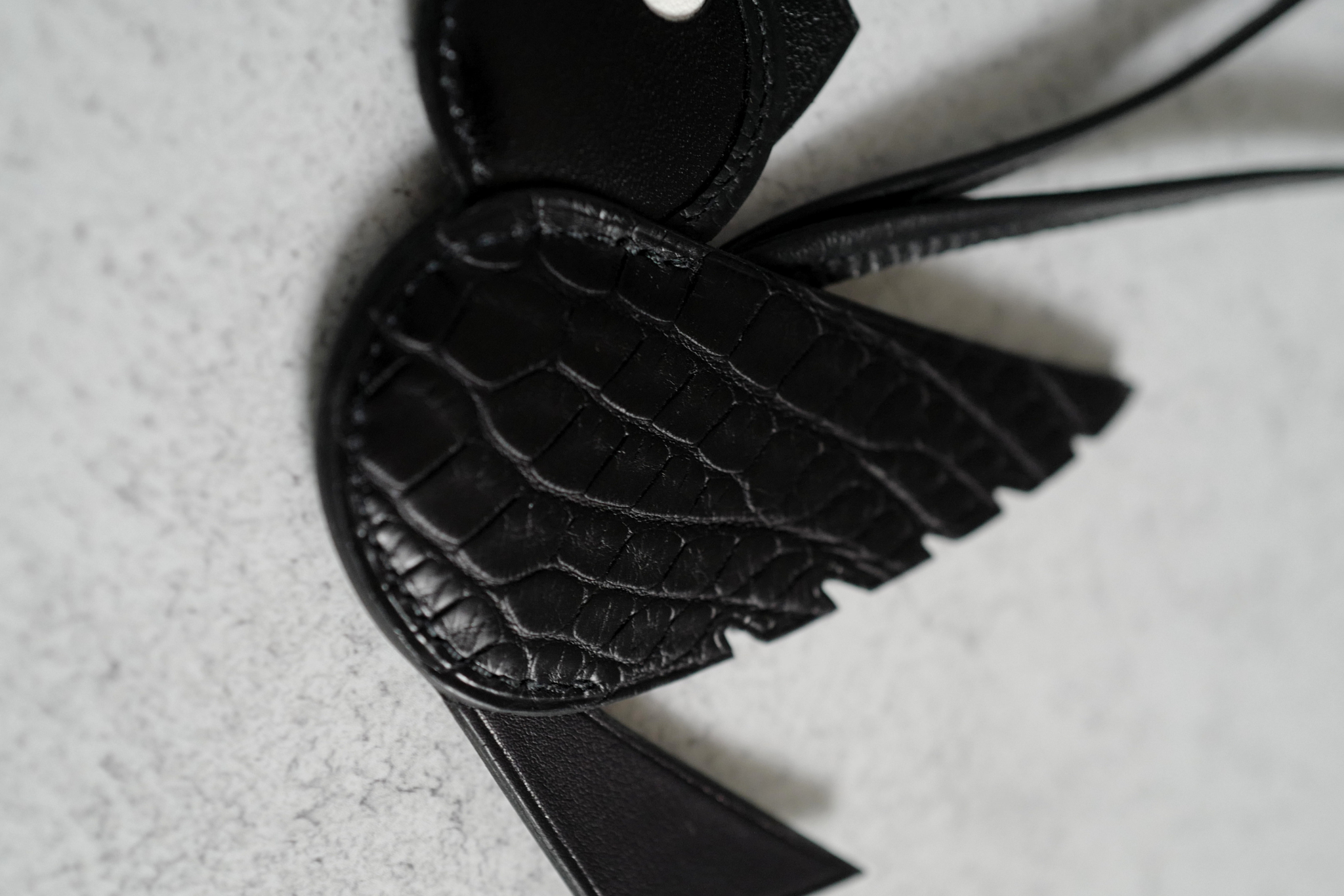 Hermès Birdy Charm Black Matte Alligator Epsom Calfskin Gold Hardware