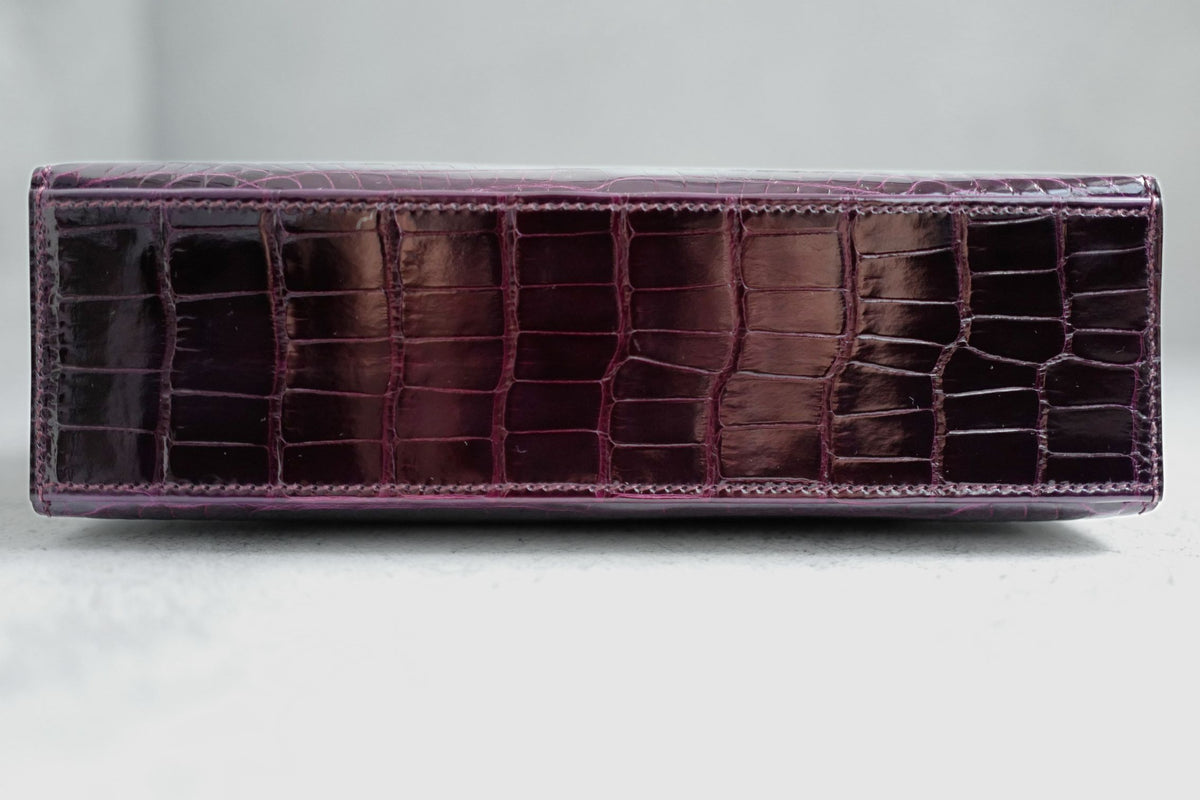 Hermes Kelly Pochette Bordeaux Mississippiens Alligator GHW G Stamp 2026