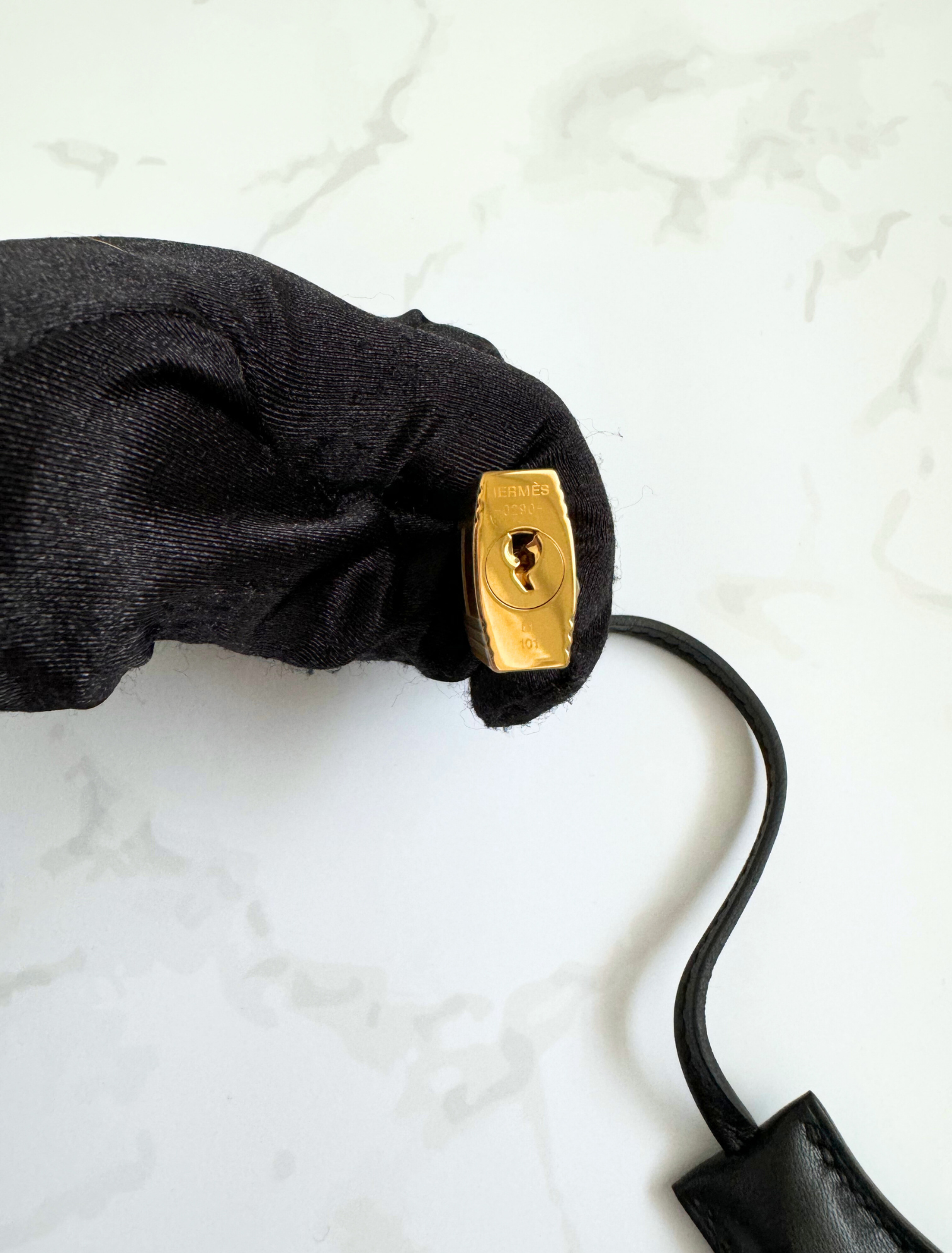 Hermes Kelly 25 Black Tadelakh Sellier Gold HW Complete Original Receipt NEW