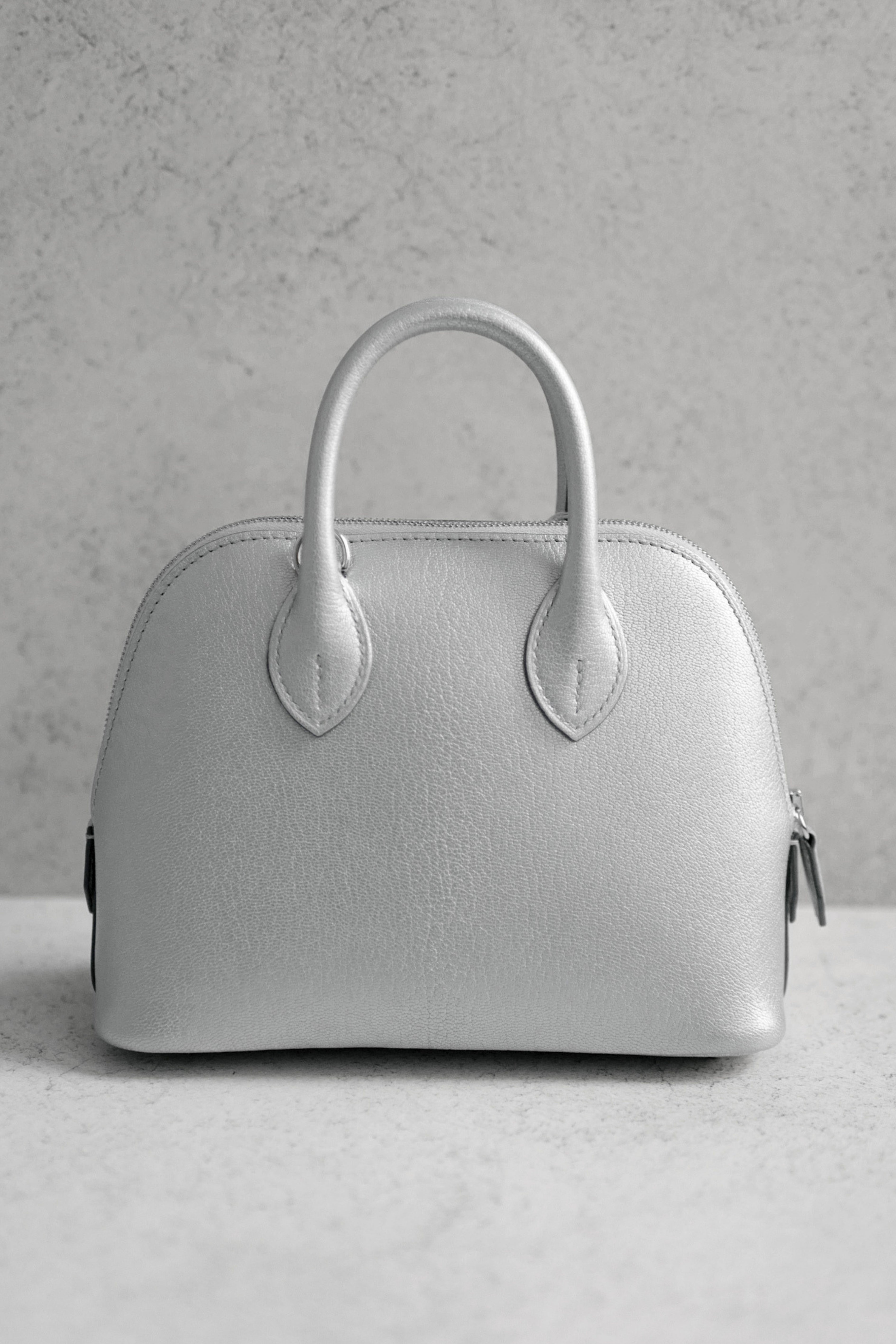 Hermès Bolide 1923 Mini Bag Silver Chamkilight Goatskin PHW G Stamp 2026