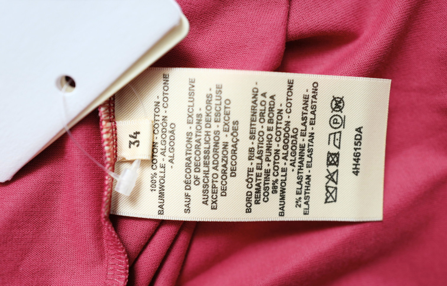 New Hermès Women’s Embroidered Pocket T-Shirt Rose Framboise Size 34