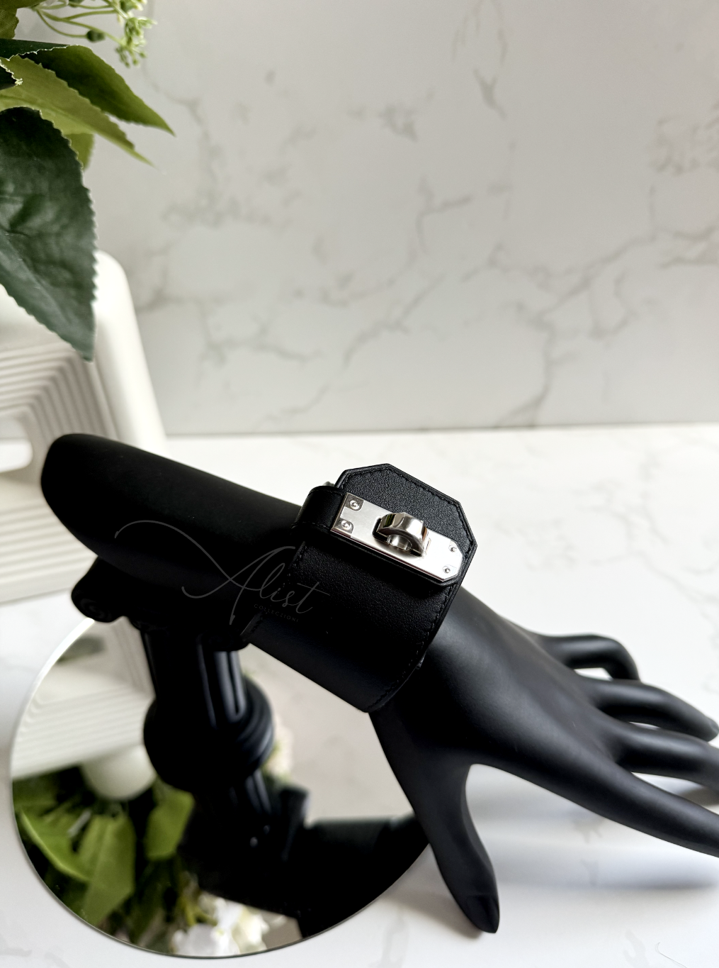 BNIB Hermes Bracelet Mini Kelly Twist GM Swift Calfskin T2 89 Noir