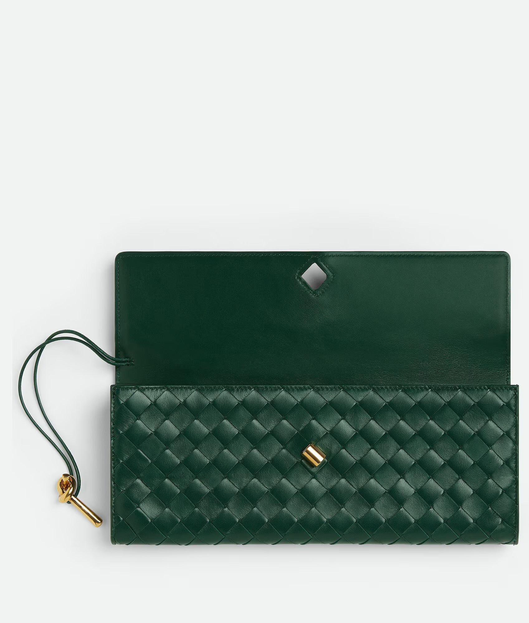 Bottega Veneta Andiamo Clutch Emerald Green NEW