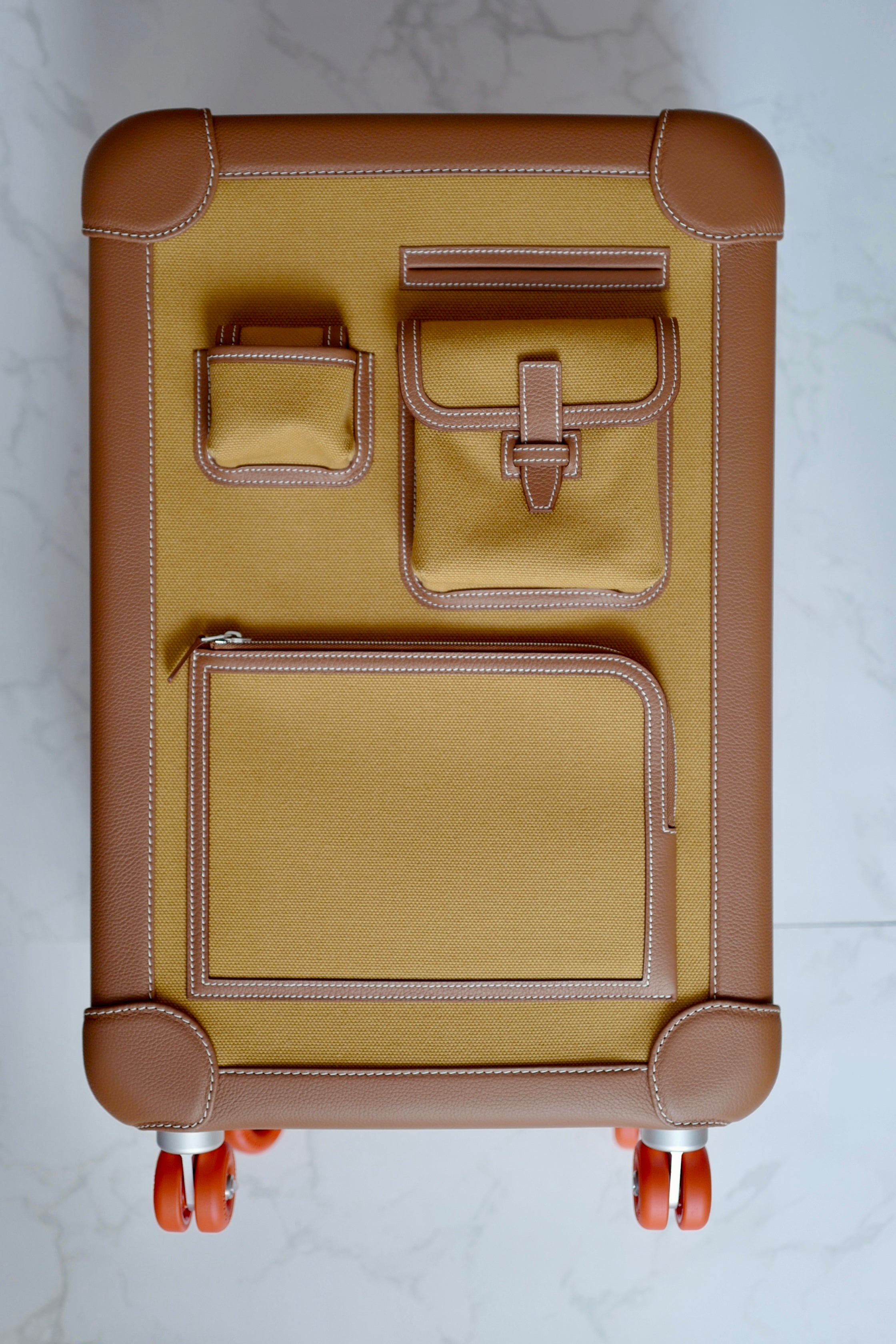 BNIB Hermès RMS Cargo Carry On Cabine Suitcase – Dessert/Fauve 2025 $24K