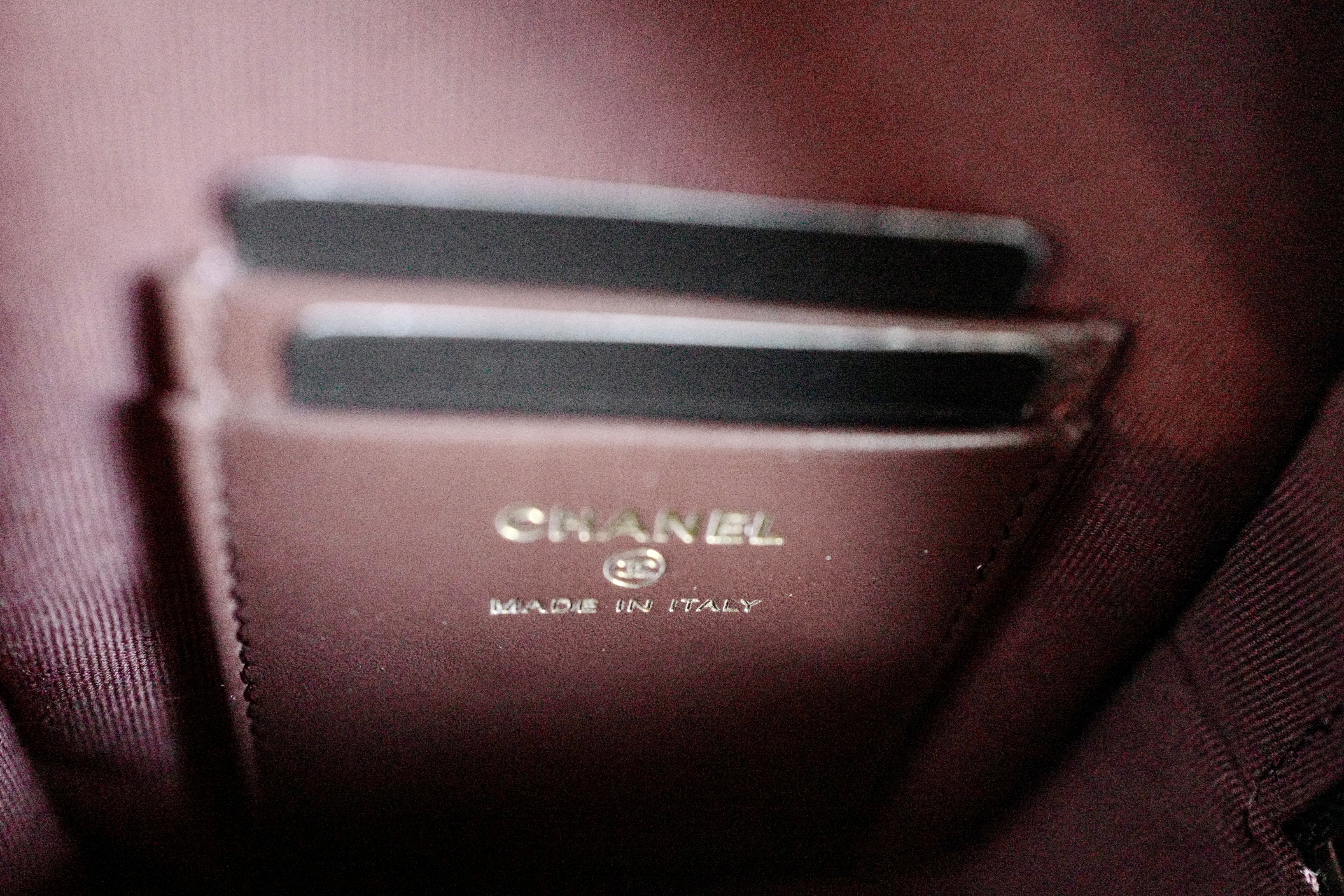 BNIB Chanel 24C Mini Backpack in Black Grained Leather with Light Gold HW