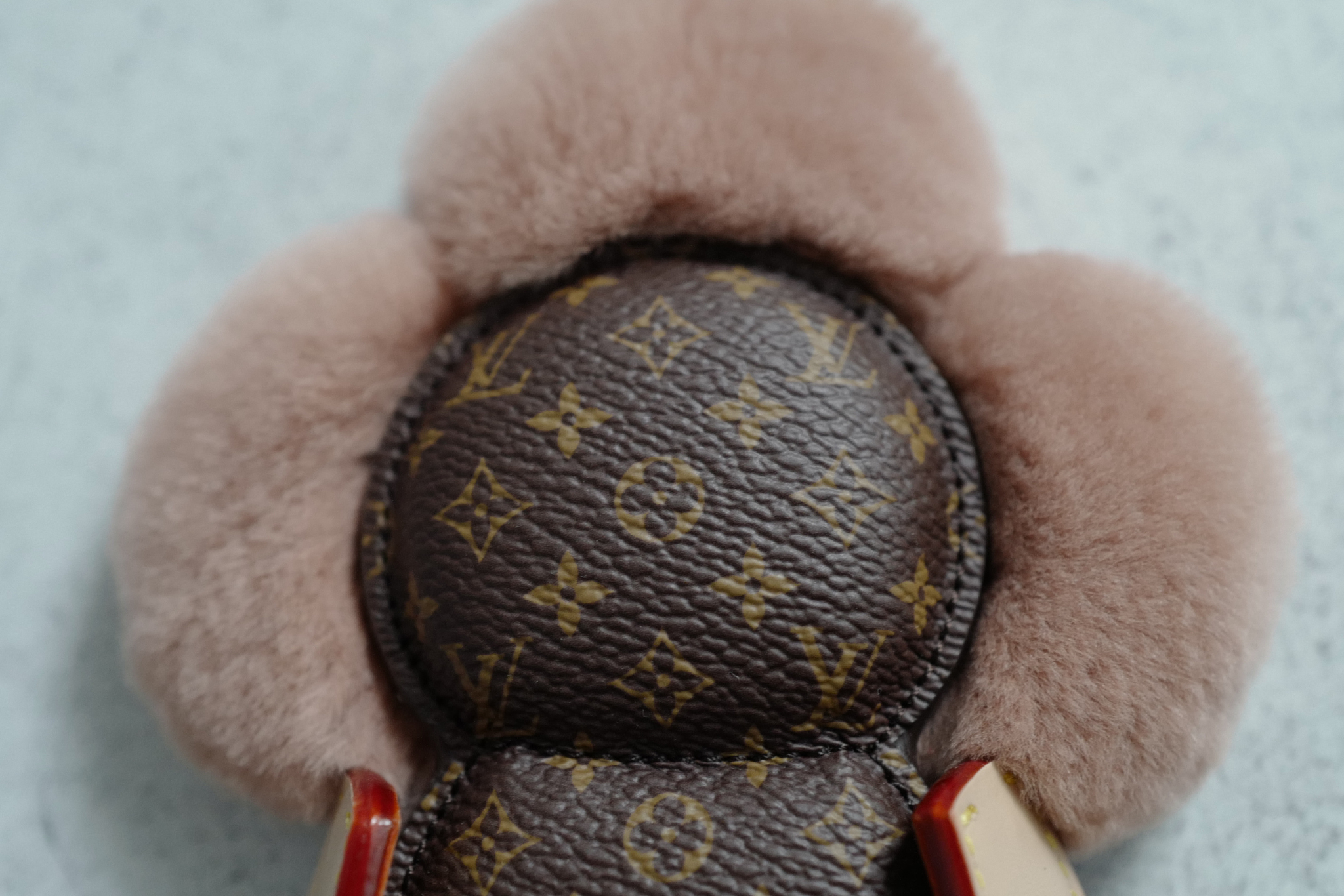 Louis Vuitton Vivienne Fashionista Bag Charm Brown Mink Leather Gold Hardware