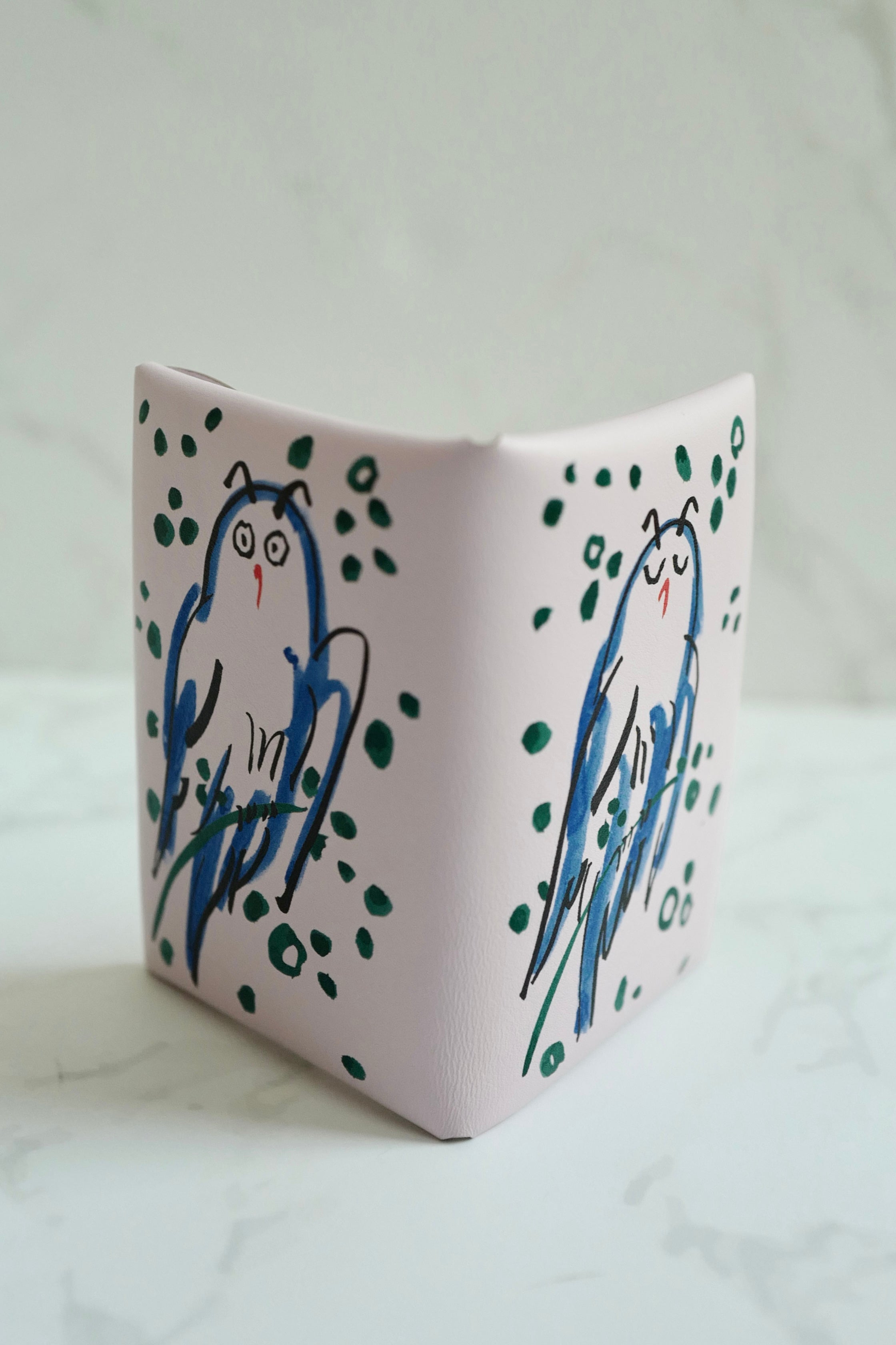 BNIB Hermes Calvi Duo in Spring Owl Veau Swift Card Holder PHW