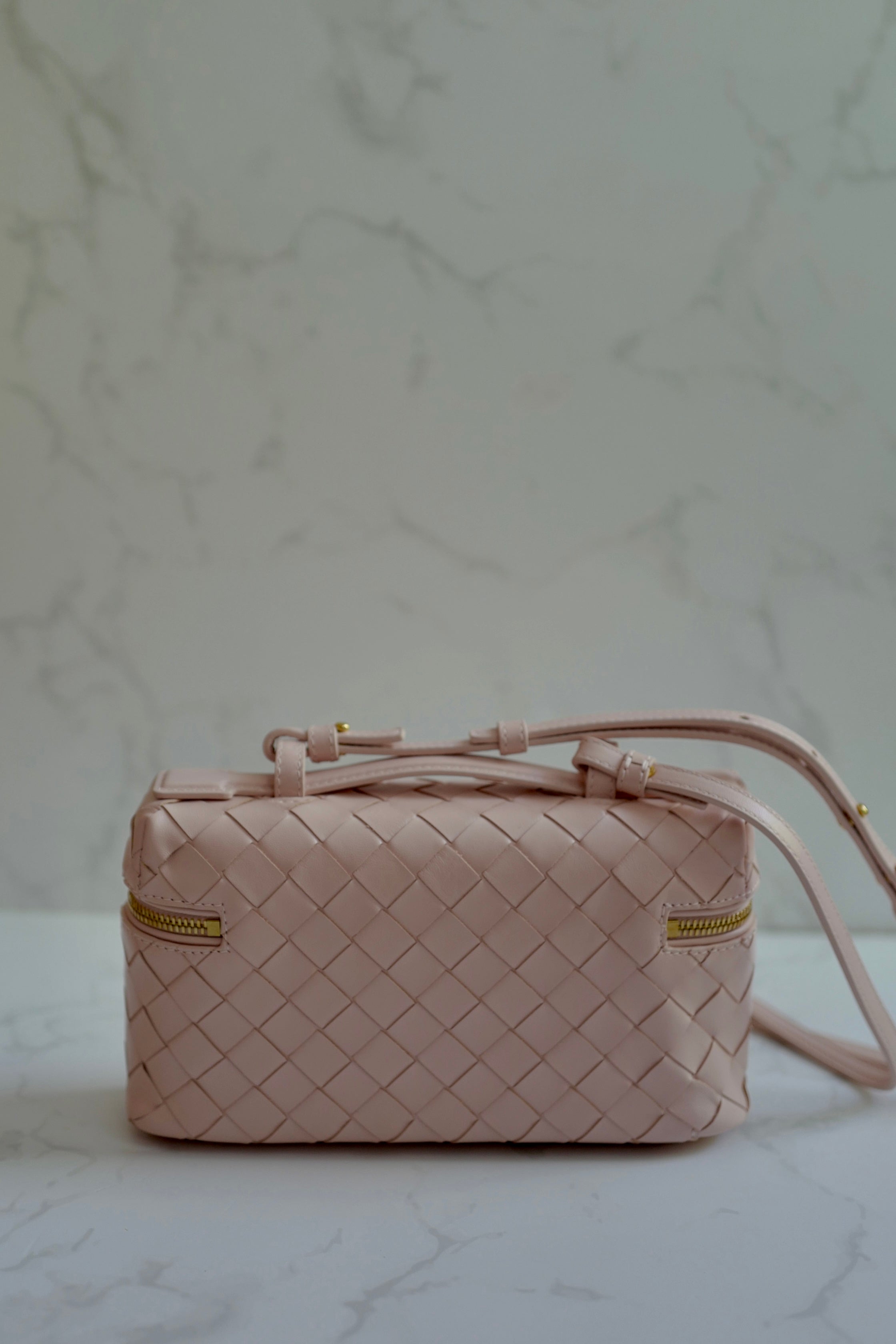 Bottega Veneta Bang Bang Vanity Bag in Cameo Pink NEW