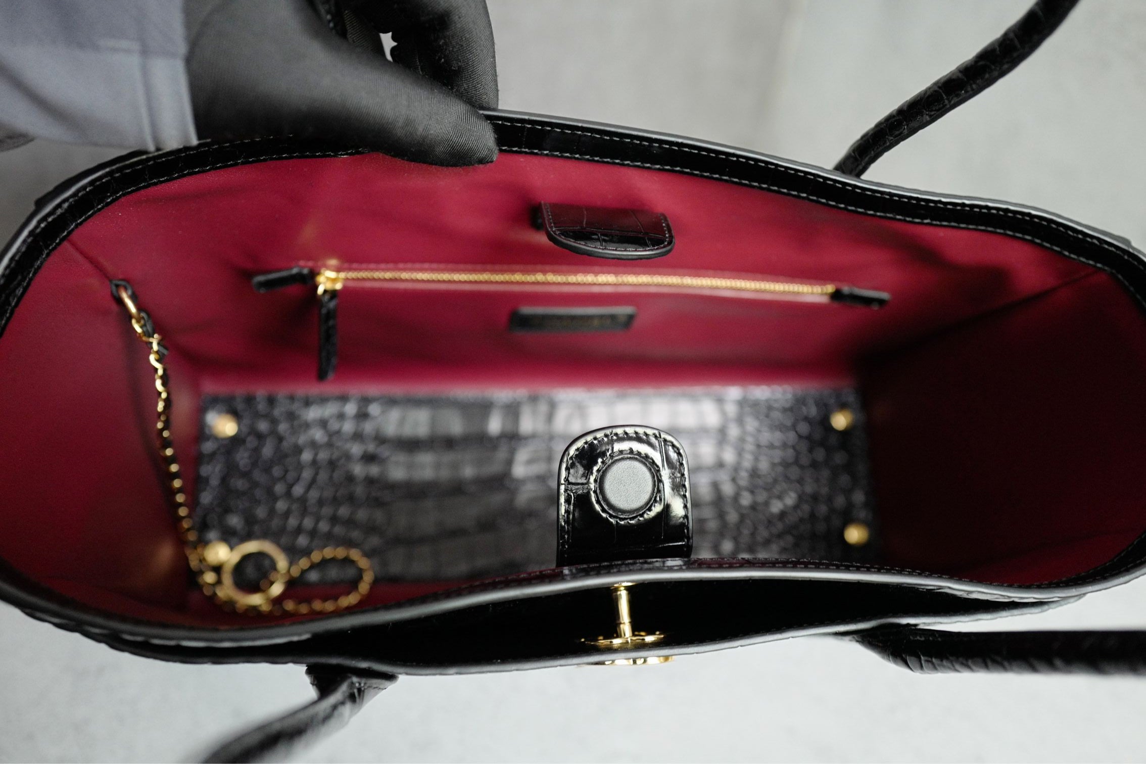 Chanel 26S Matthieu Blazy's Small Tote Black Crocodile Embossed Calfskin GHW