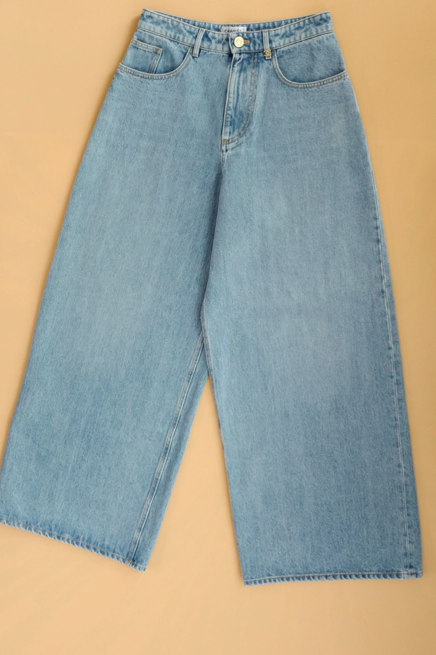 Chanel Métiers d’Art 2026 Matthieu Blazy Denim Blue Jeans Pants Size 36