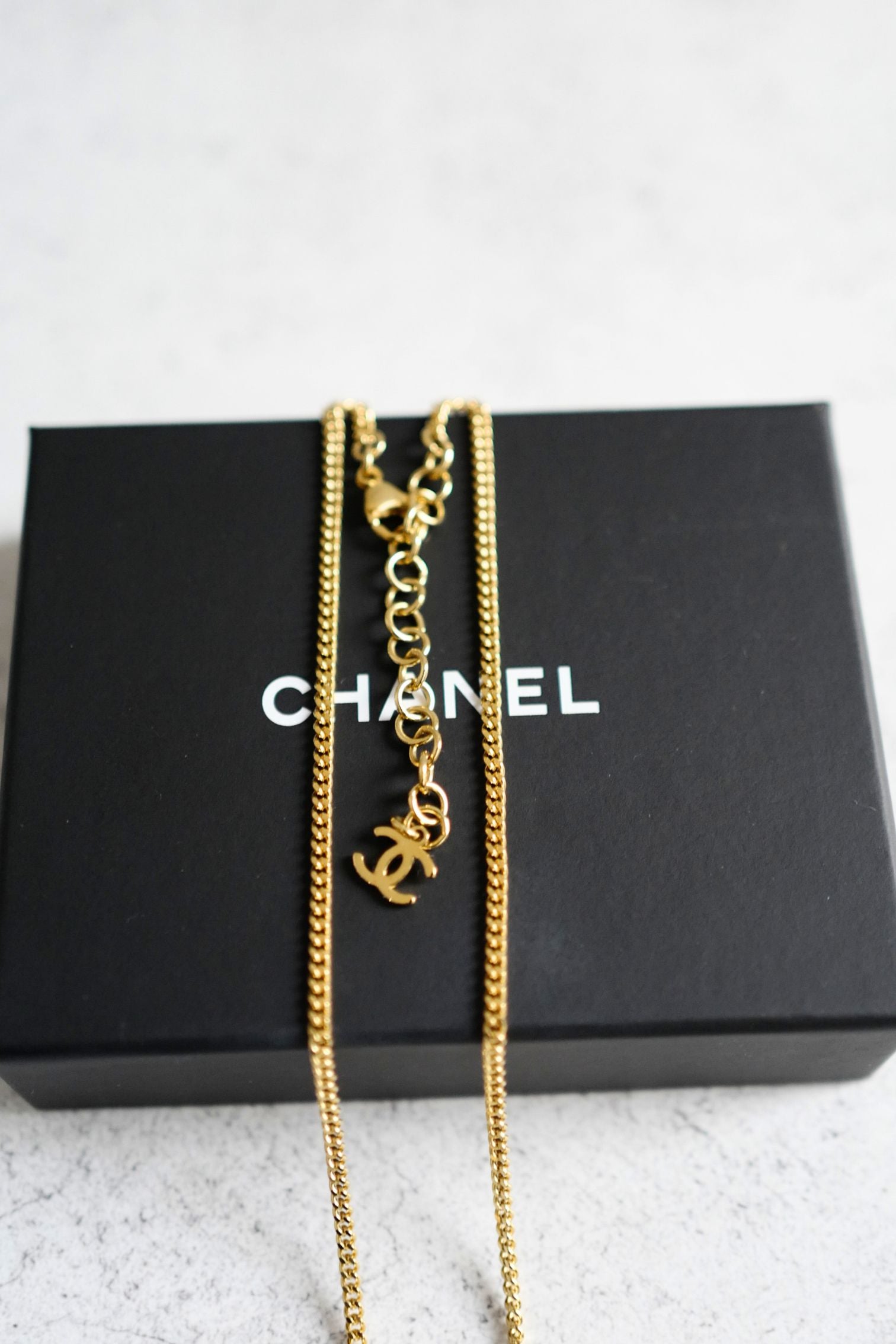 Chanel 23C Heart Gold Necklace with Crystals