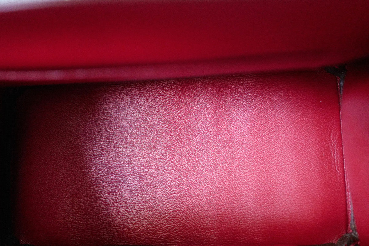 Hermes Birkin 25 Braise Shiny Niloticus Crocodile Palladium Hardware