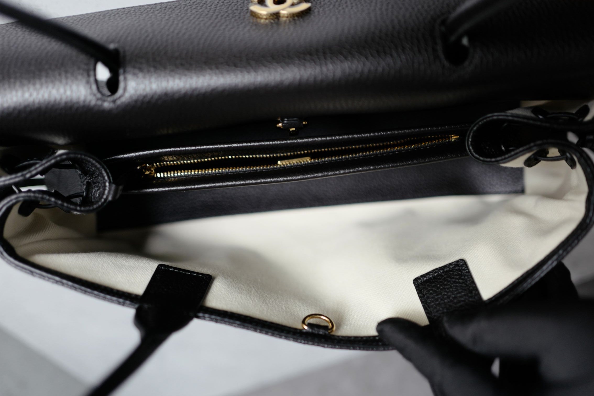 Chanel 26S Small Shopping Bag "Matthieu Blazy's" Black Calfskin Gold Hardware