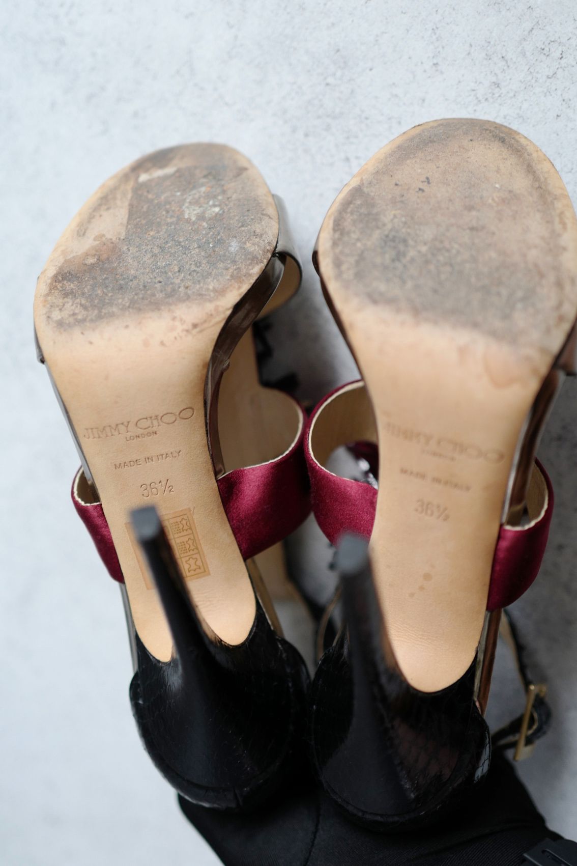 Preloved Jimmy Choo Heels Fedora Razor Sequins size 36.5