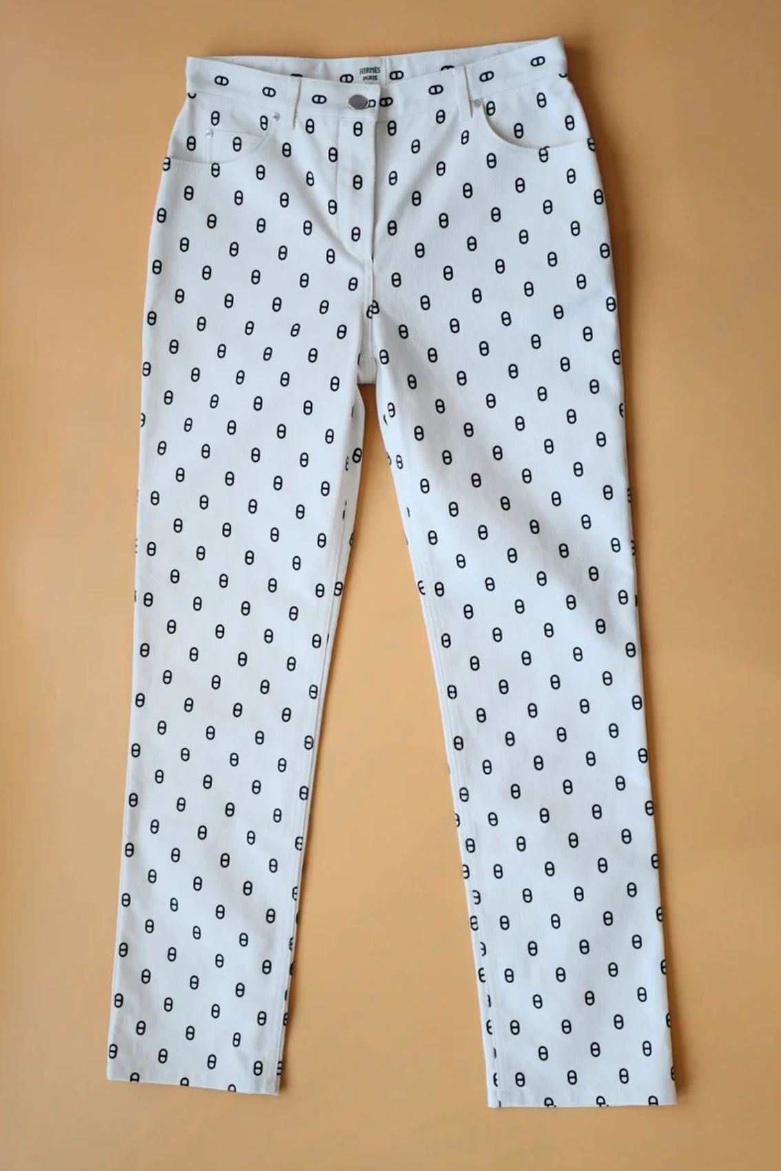 BNIB Hermes Chaine D’ancre 5 Pocket Pants Blanc Casse White Size 40