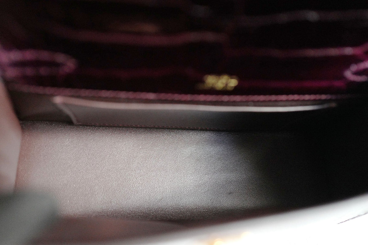 Hermes Kelly Pochette Bordeaux Mississippiens Alligator GHW G Stamp 2026