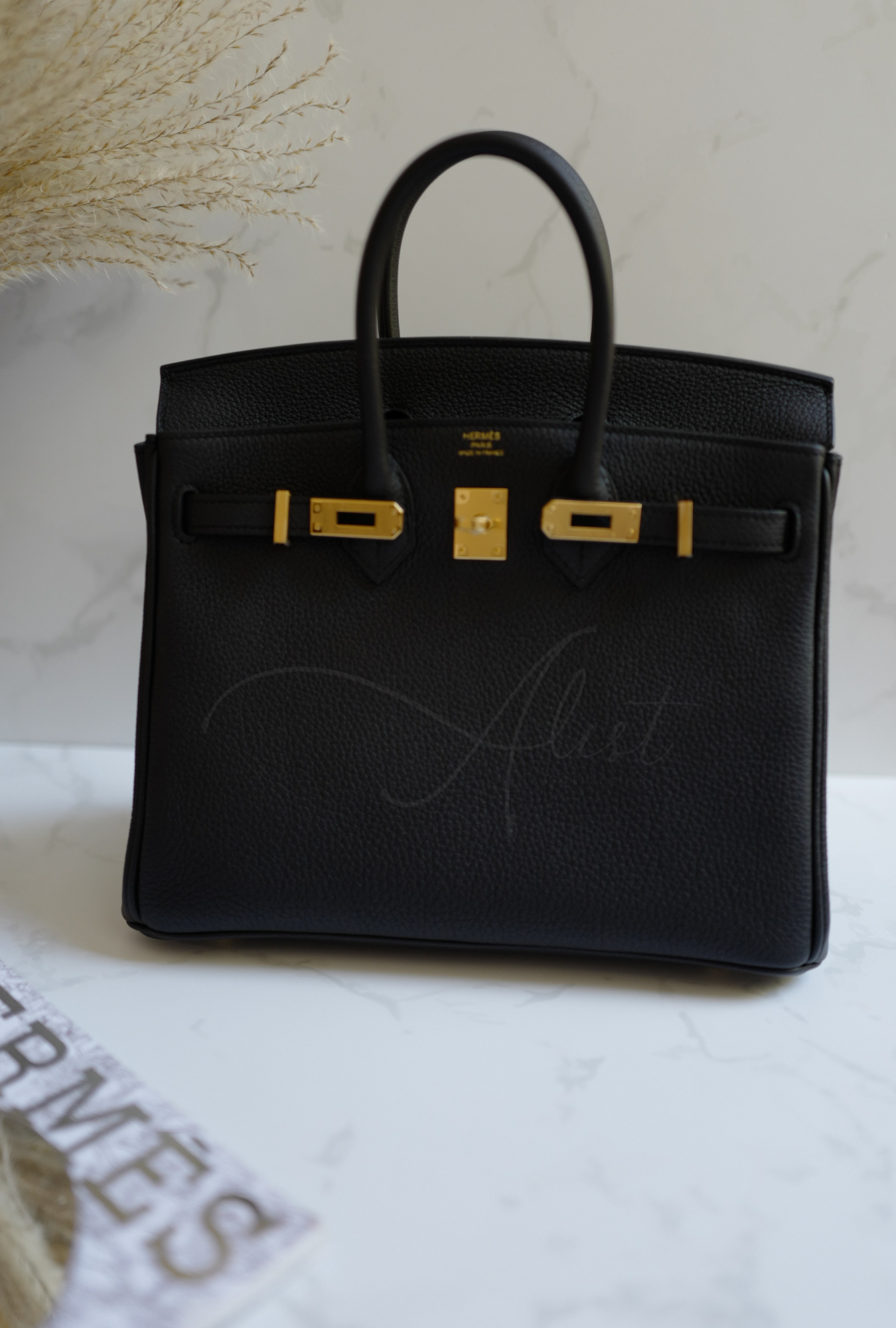 Hermes Birkin 25 Noir Black Togo Gold Hardware W 2024 With Receipt BNIB