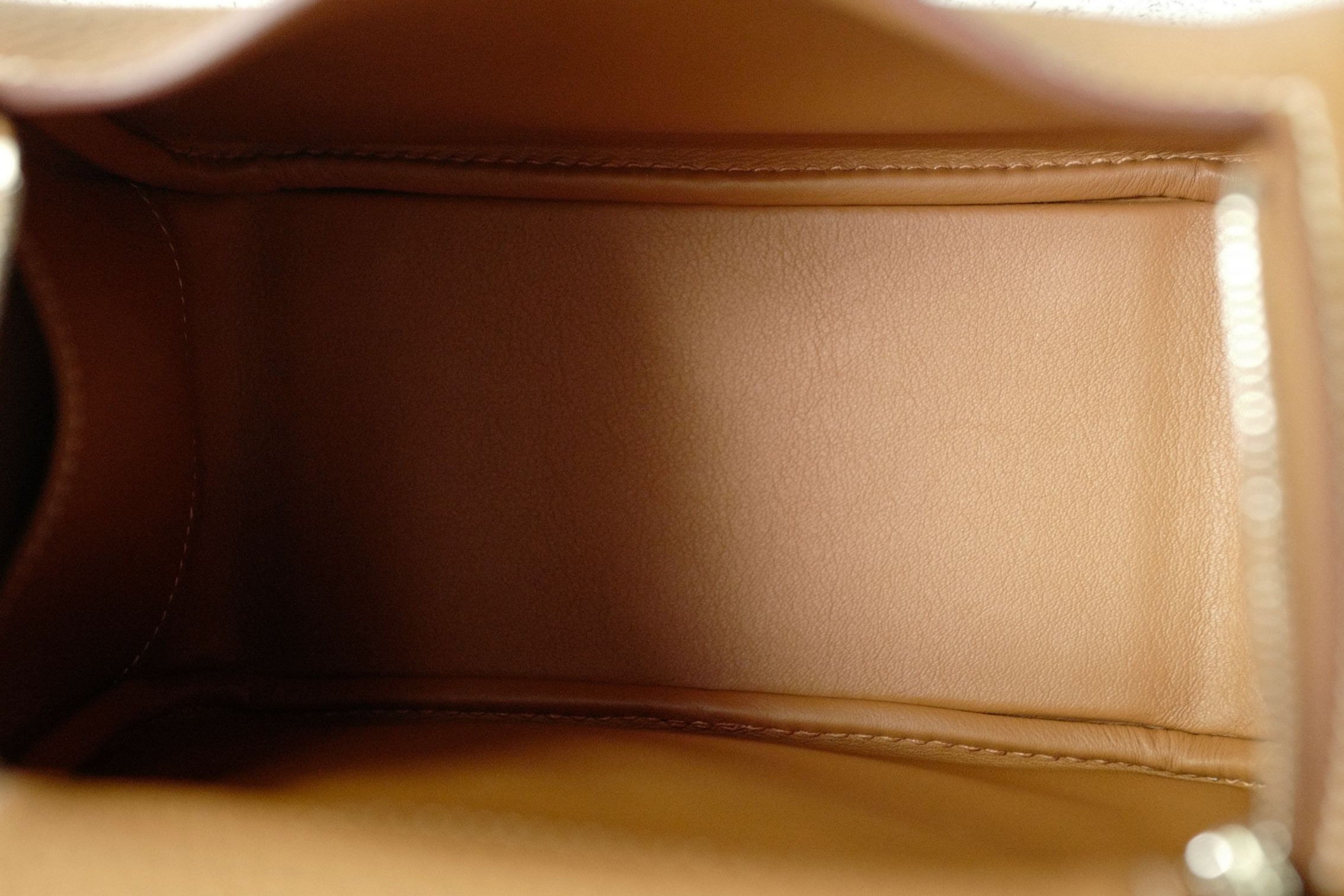 New Hermès Mini Lindy Gold Clemence Leather Palladium Hardware