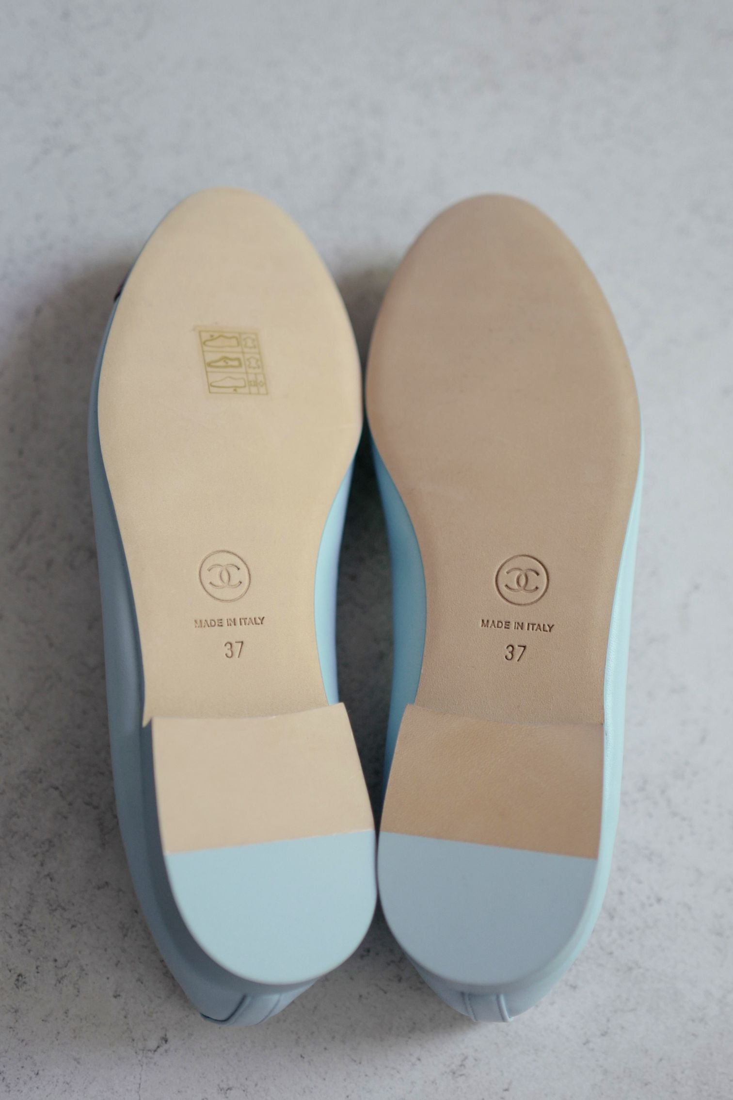 Chanel 26S Matthieu Blazy's Ballet Flats Burgundy Blue Lambskin Size 37