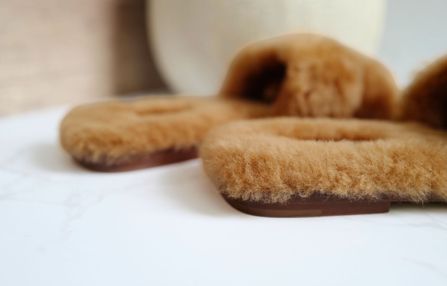 New Hermès Oran Sandal in Sheep Fur Naturel  Size 39