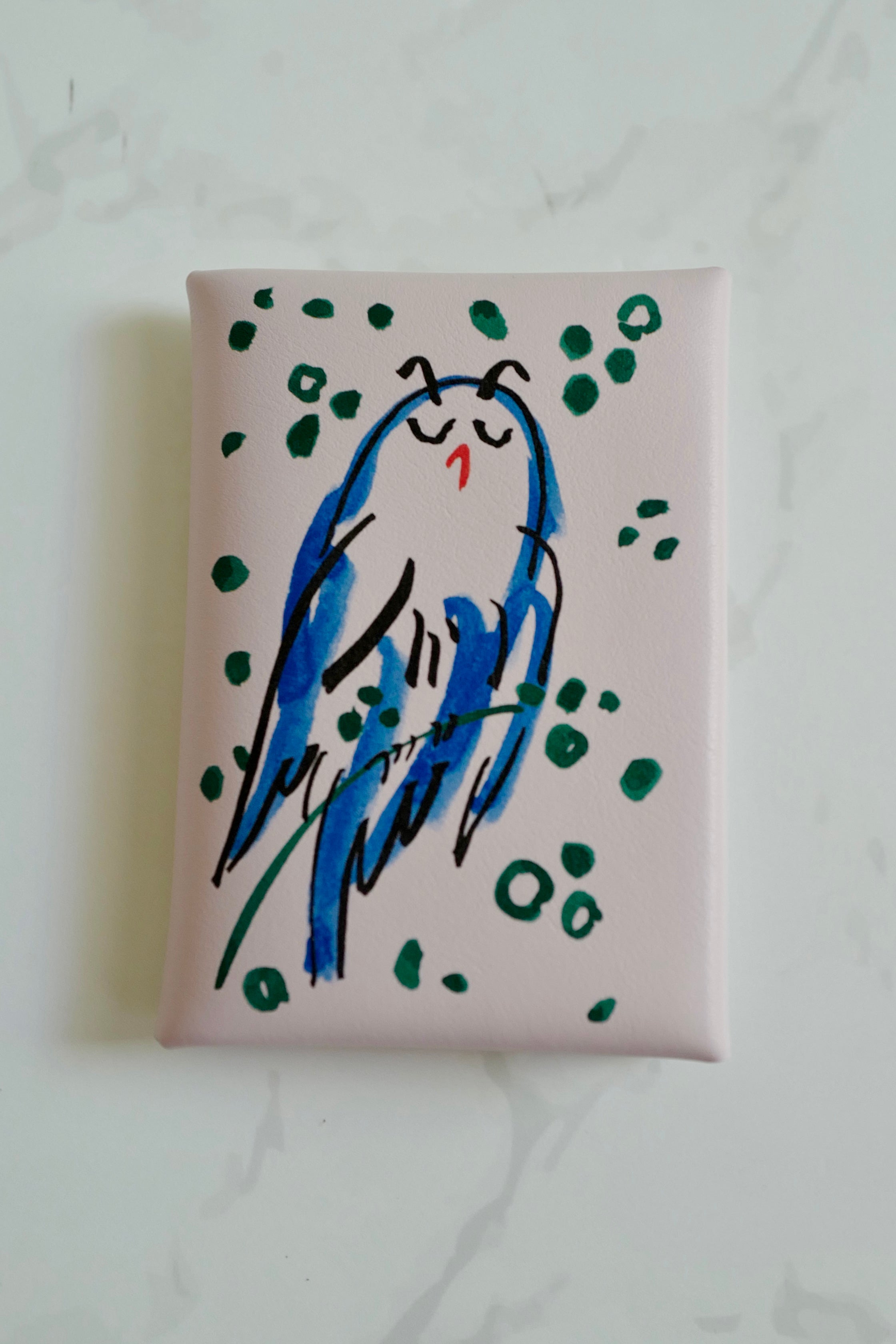 BNIB Hermes Calvi Duo in Spring Owl Veau Swift Card Holder PHW