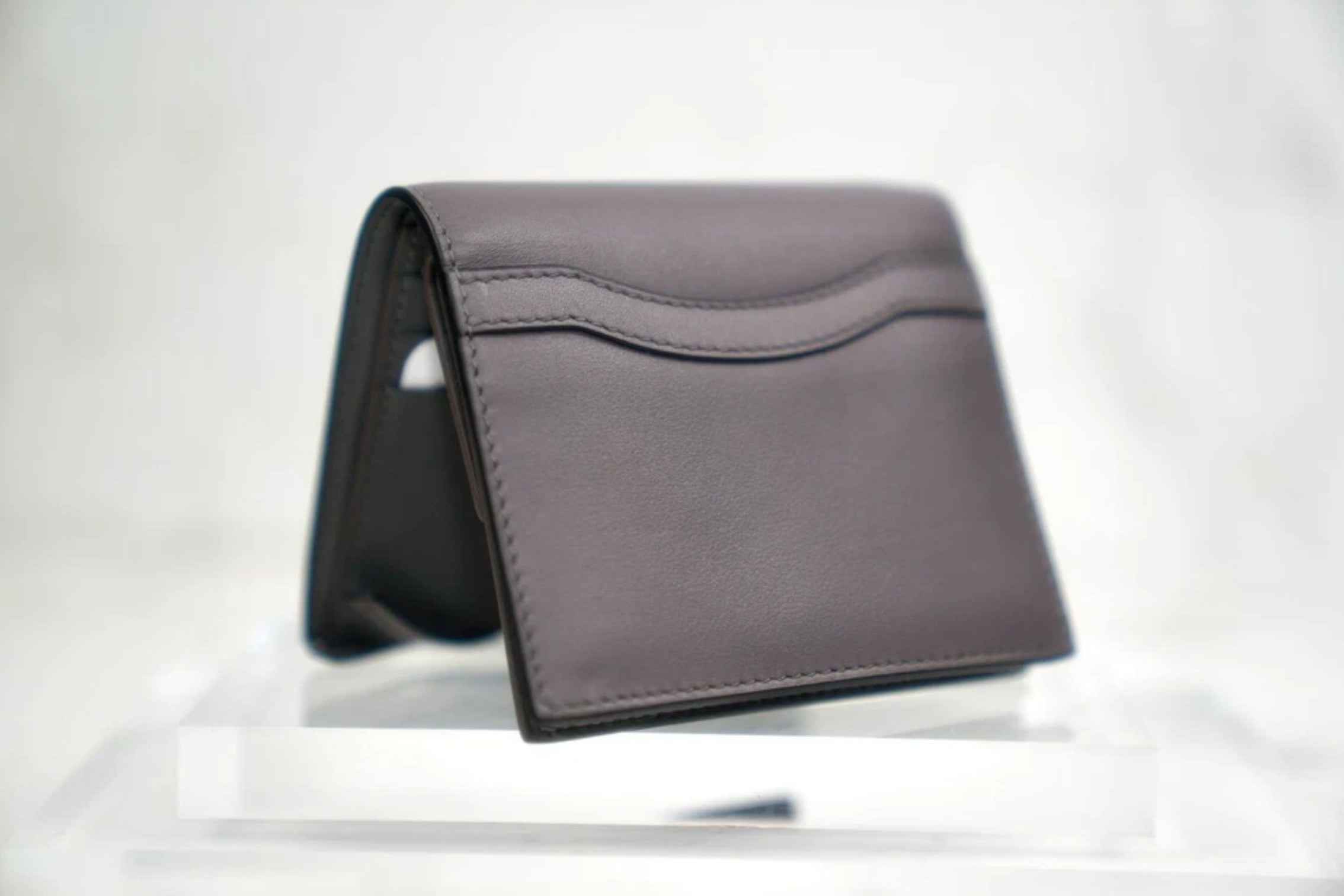 BNIB Balenciaga Women's Neo Classic Mini Wallet in Dark Grey Calfskin