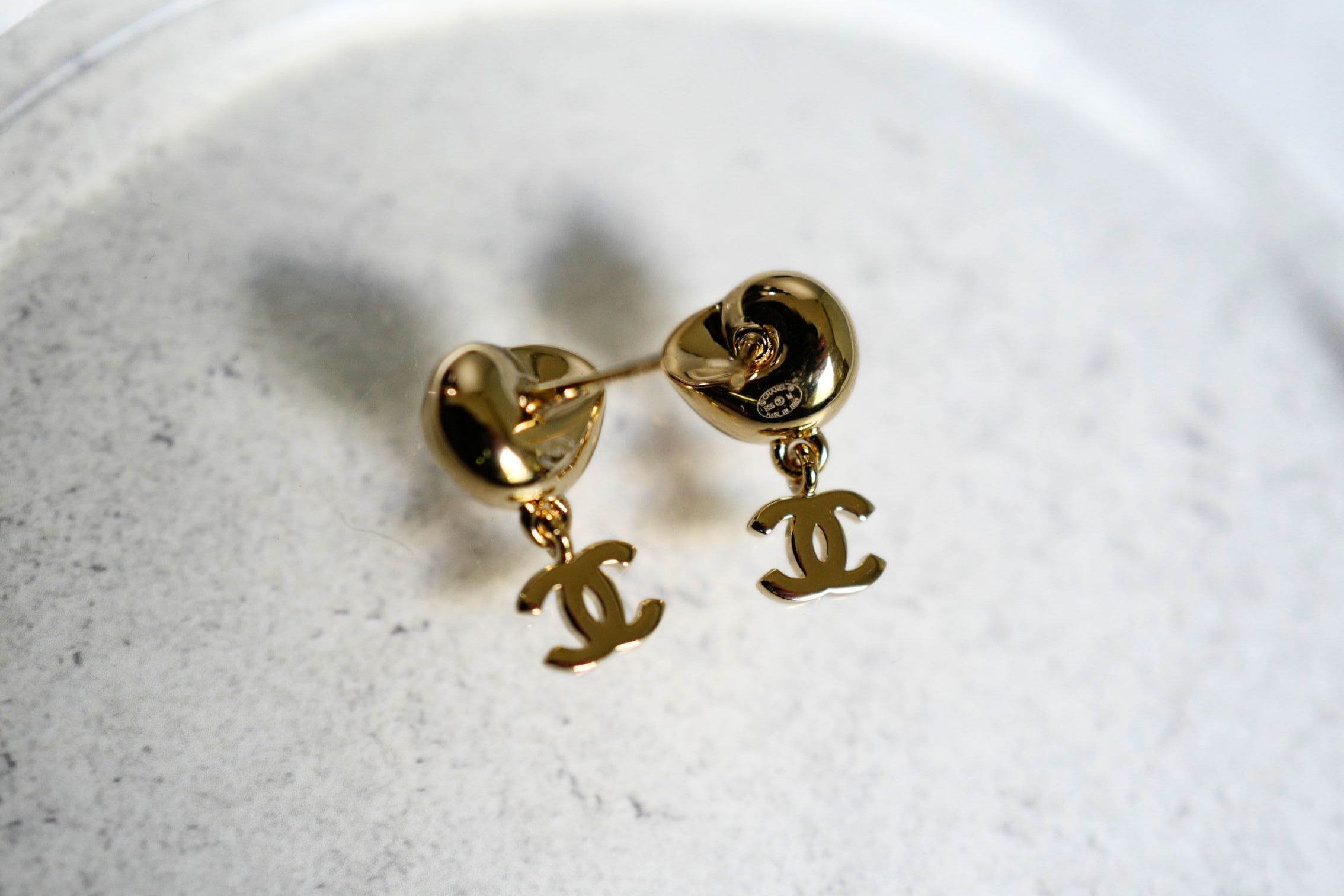 Chanel 26M Coco Beach Pendant Earrings Metal Gold