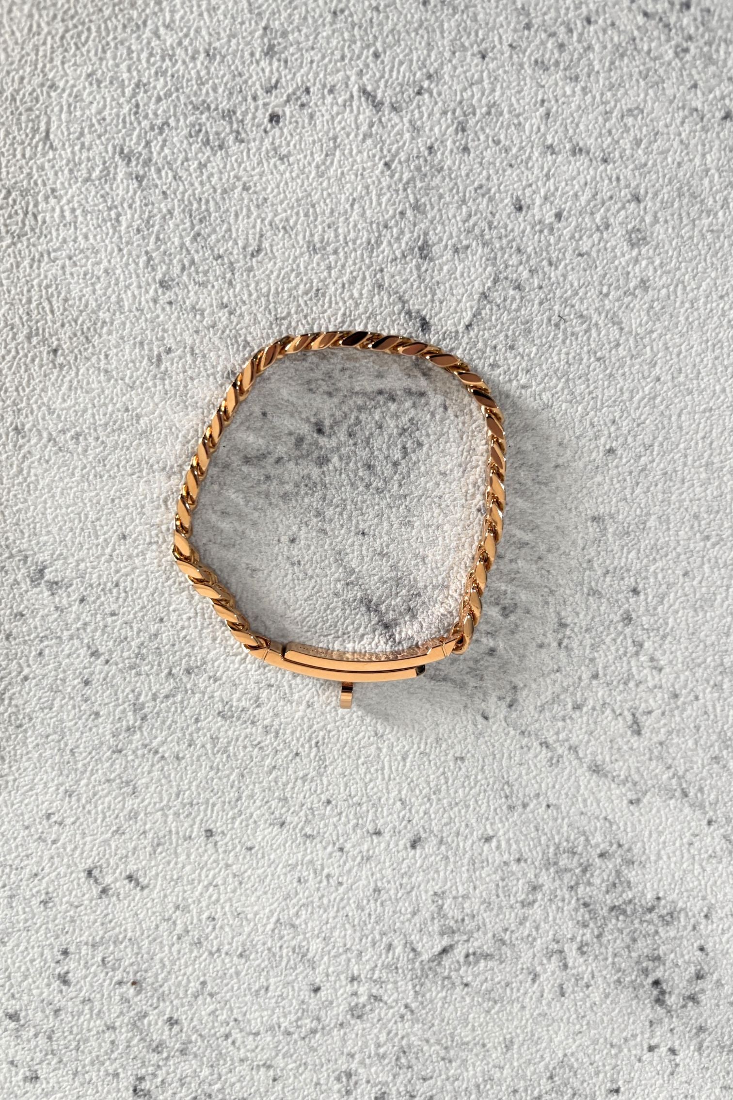 NEW Hermes Kelly Gourmette Bracelet Rose Gold 750 Diamond 0.90ct ST