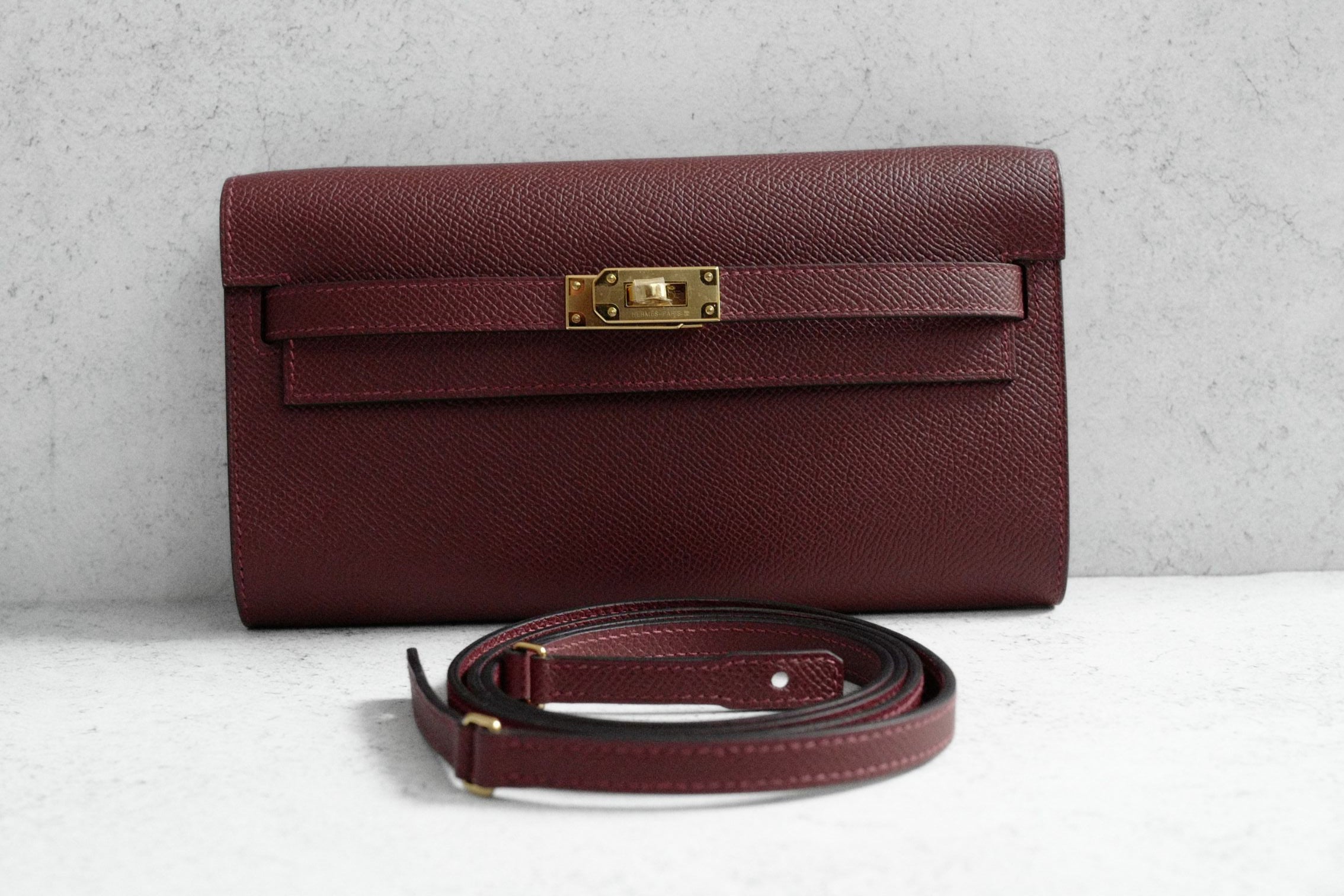 Hermès Kelly Classique To Go Wallet Rouge H Epsom Calfskin GHW G Stamp 2026
