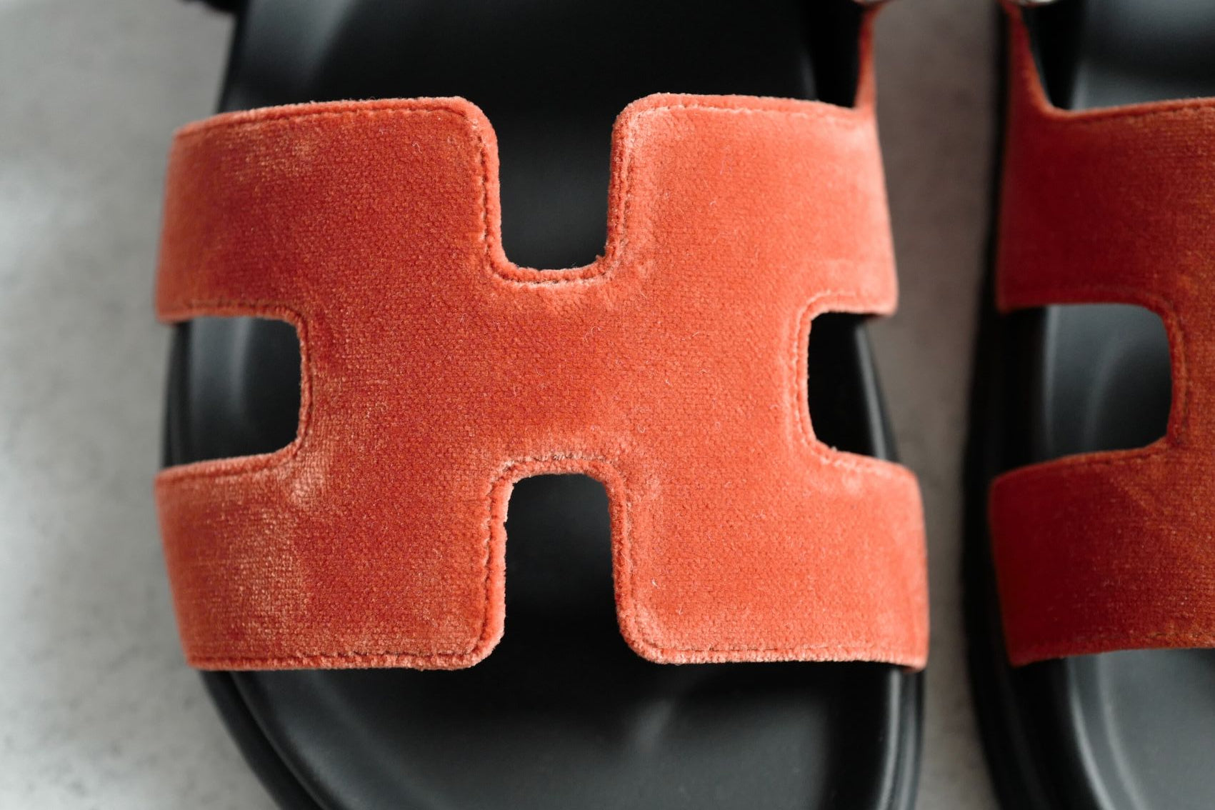 *BNIB* Hermes Women's Chypre Suede Goat Skin Orange Canyon/Bruyere Size 37.5