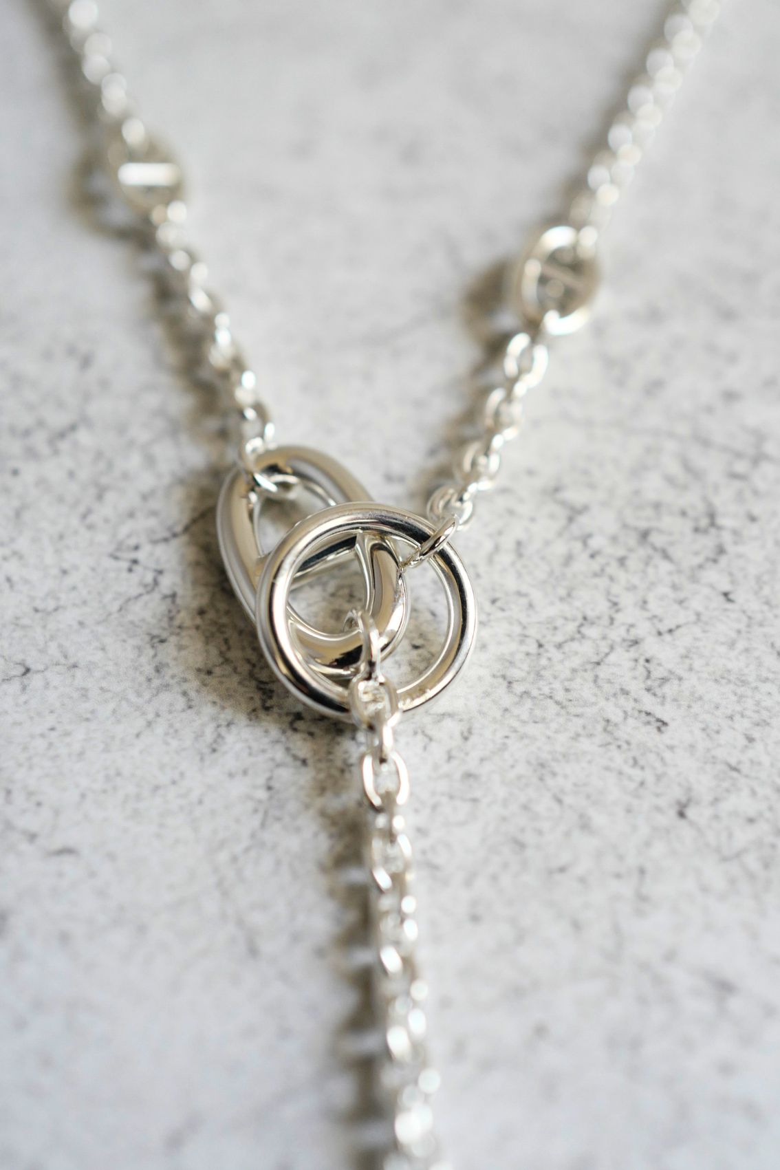 Hermès Farandole Long Necklace 120 Sterling Silver