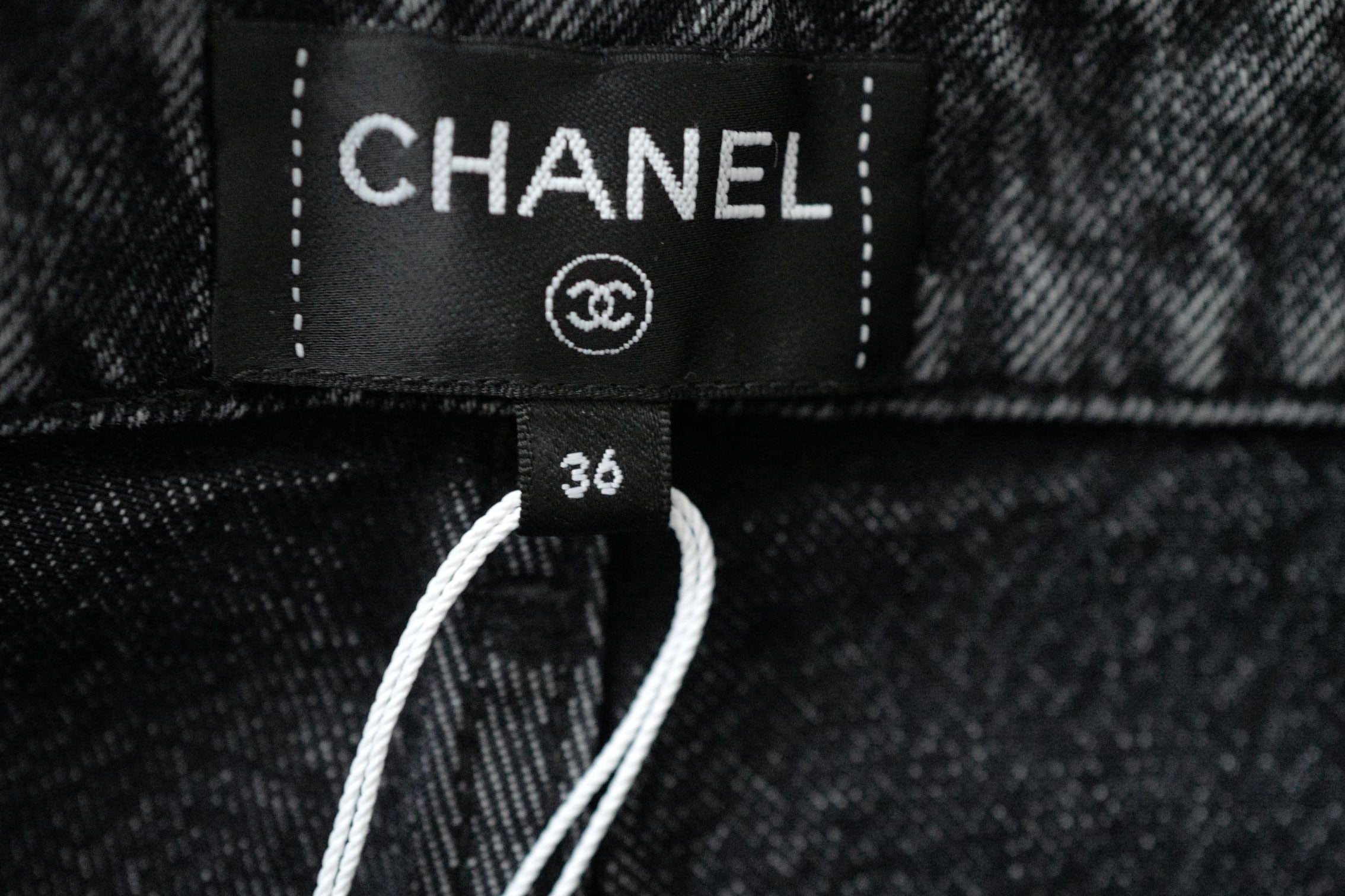 Chanel Métiers d’Art 2026 Matthieu Blazy Denim Dark Jeans Pants Size 36