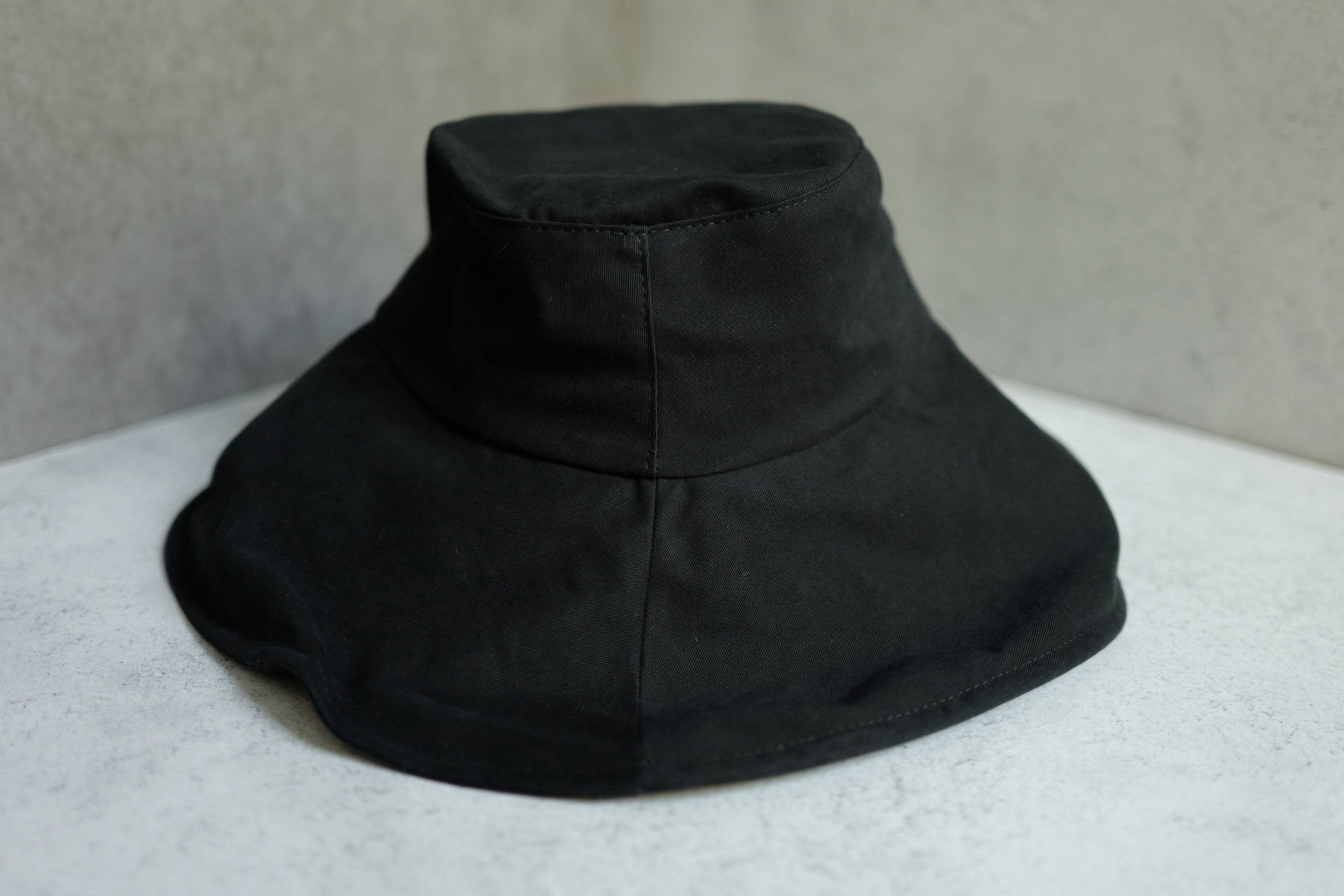 Chanel 26S Coco Beach Cloche Hat Black Cotton Metal Size S