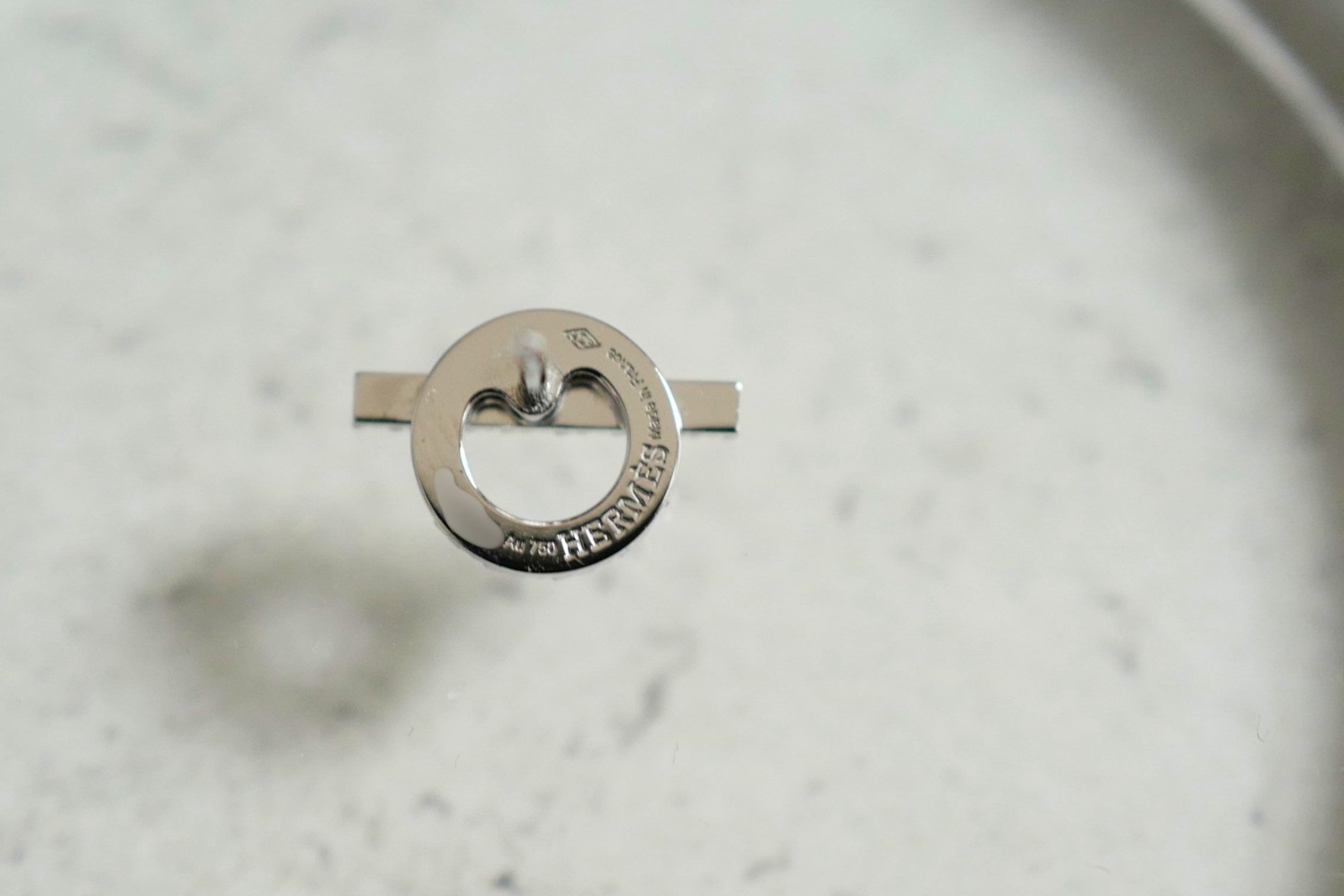 BNIB Hermes Finesse Earrings White Gold With Diamonds $11K Retail
