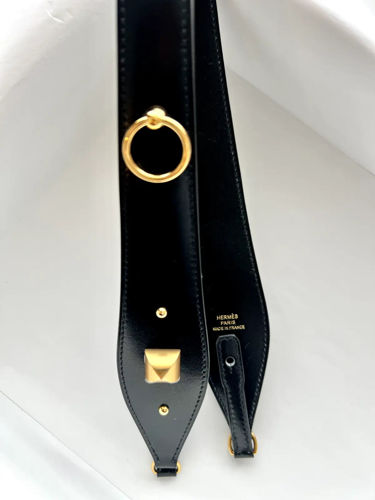 BNIB Hermes Sac Kelly To Go Rock Veau Box in Noir Black Gold HW Runway Limited