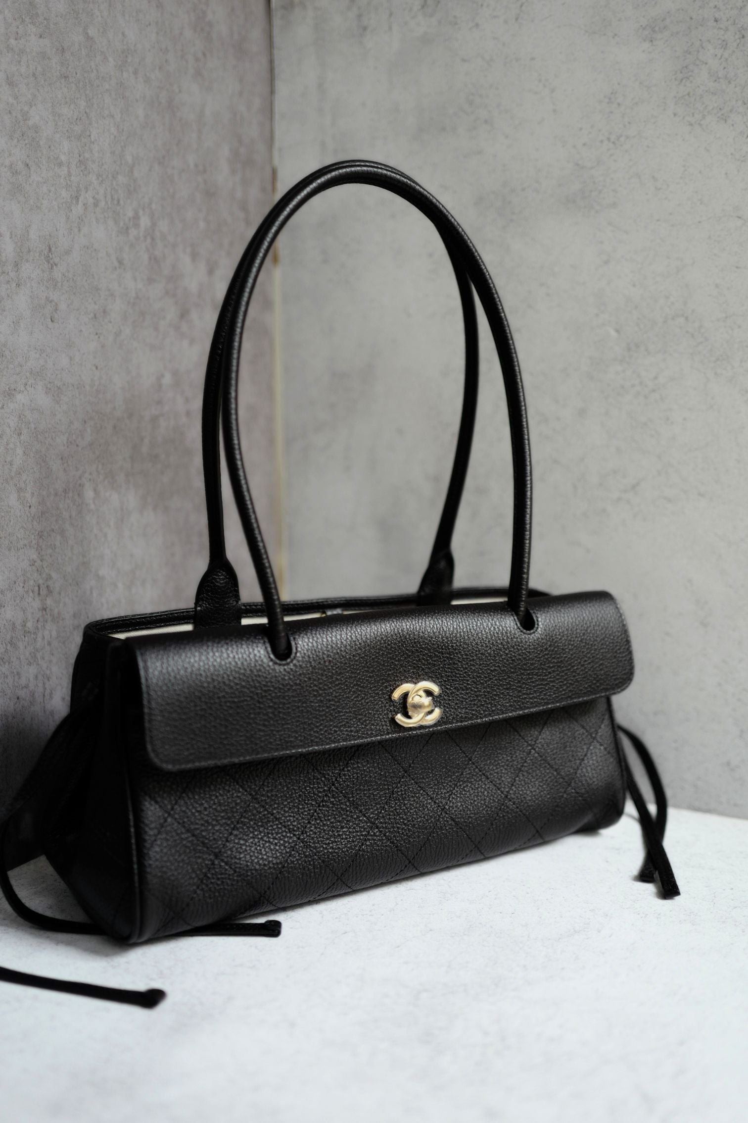 Chanel 26S Small Shopping Bag "Matthieu Blazy's" Black Calfskin Gold Hardware