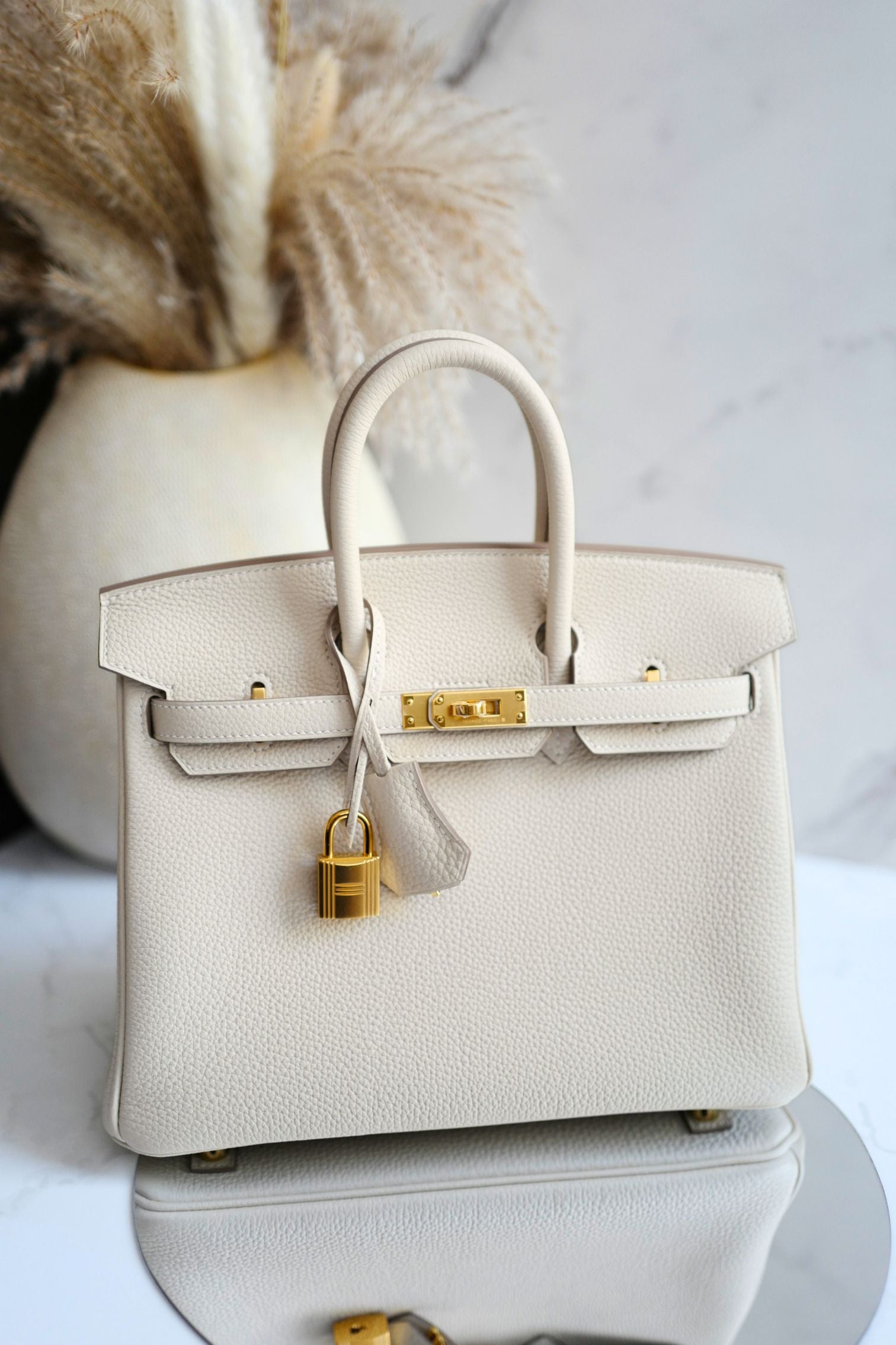 BNIB Hermes Birkin 25 Craie Togo Leather Gold Hardware G Stamp 2026