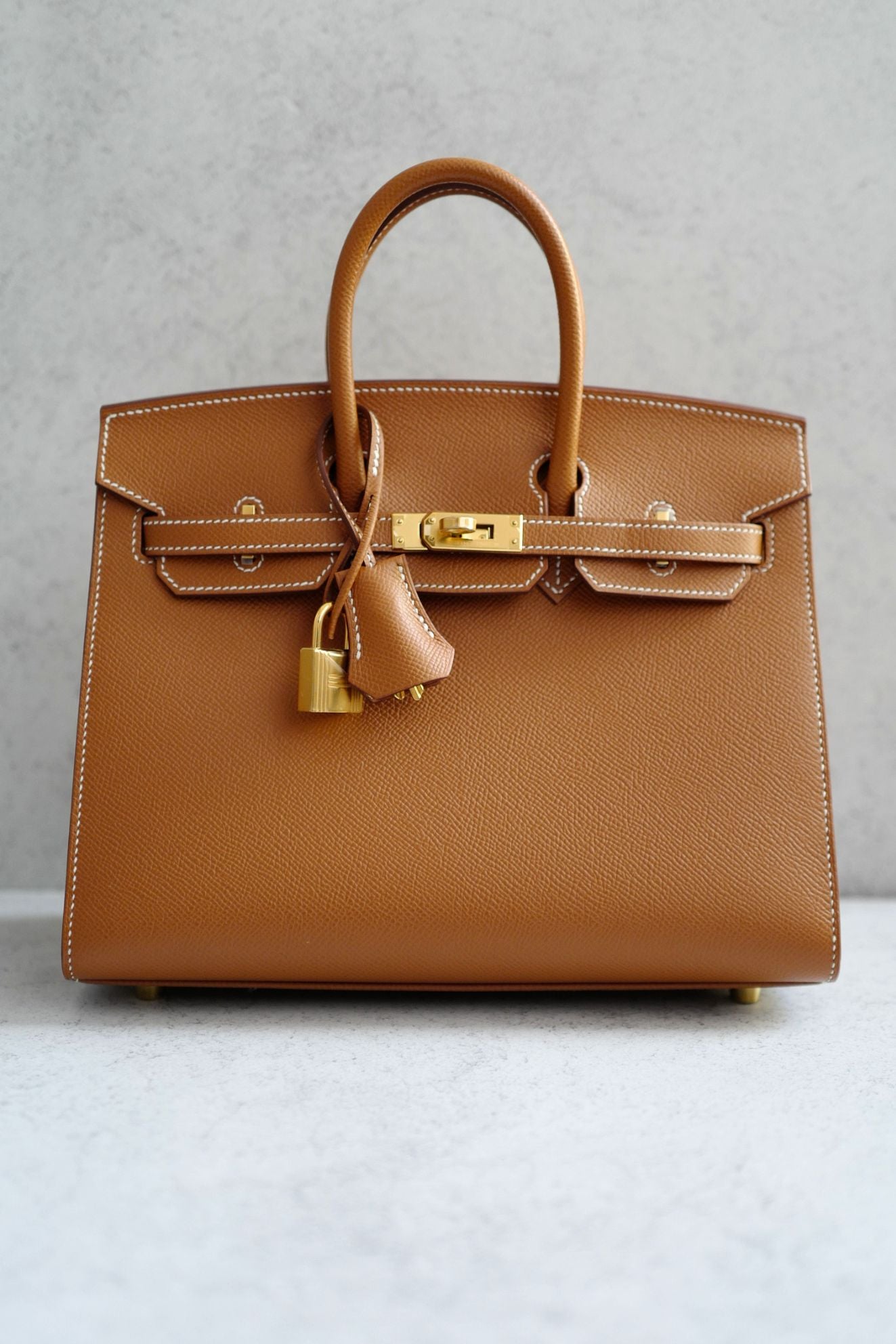 Hermès Birkin 25 Gold Epsom Sellier Gold Hardware U Stamp